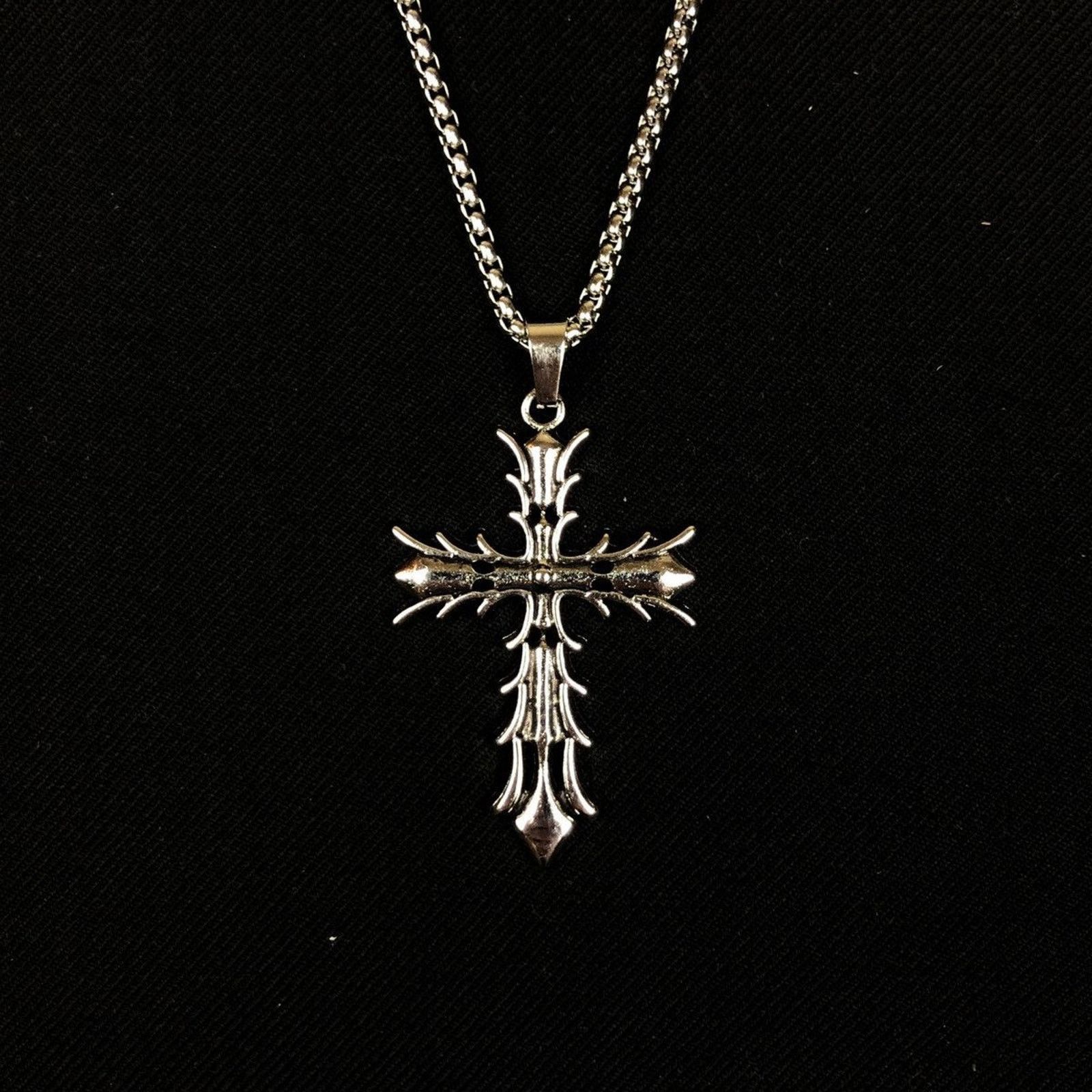 Jewelry Vamp Cross Necklace Punk Opium Chain Size ONE SIZE - 3 Thumbnail