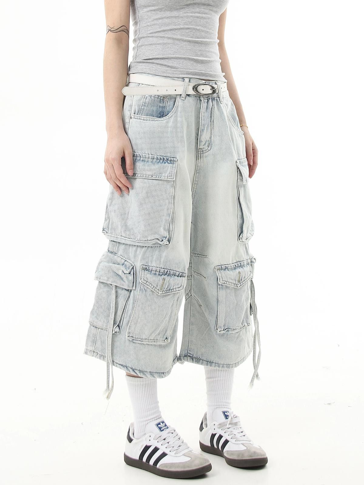 Other Light Blue Cargo Multi-Pocket Jorts Size US 30 / EU 46 - 3 Thumbnail