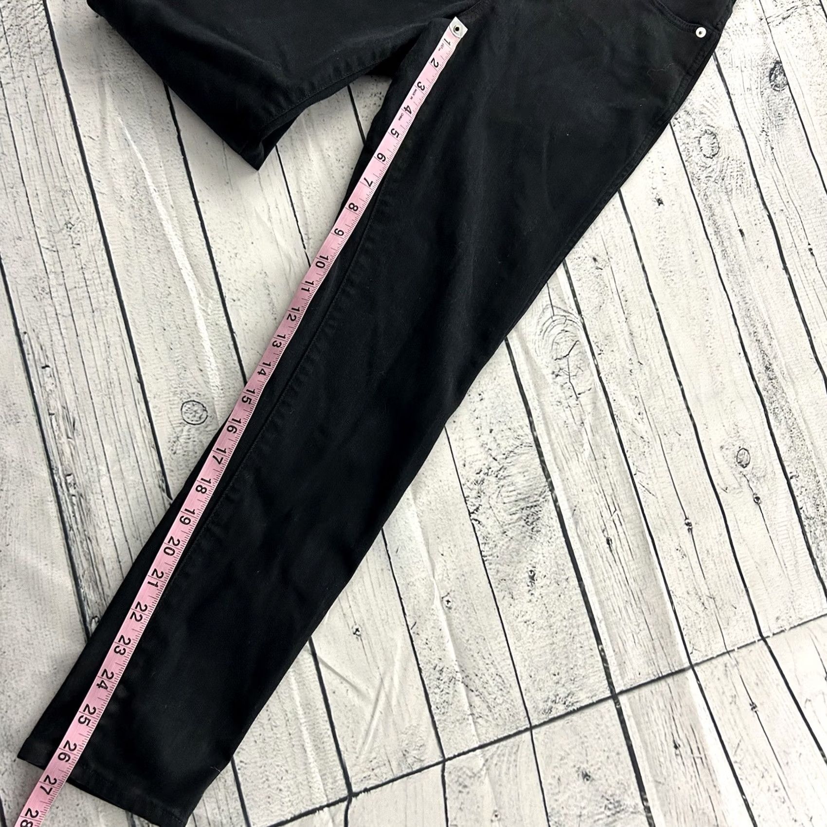Madewell Madewell Jeans Women 29 Black Skinny Denim Stretch 10" High Rise Slim Button Capable N/A Size 29" - 5 Thumbnail