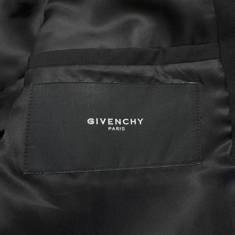 Givenchy Givenchy Size52 Black wool suit jacket Size US M / EU 48-50 / 2 - 2 Thumbnail