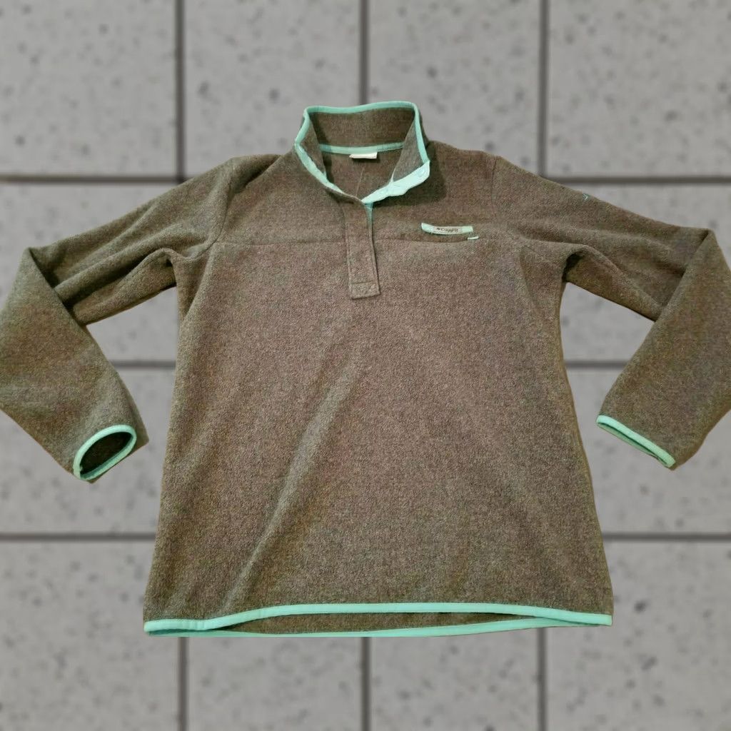 Vintage Womens Columbia Sweater L Large Gray Athletic PFG Size L / US 10 / IT 46 - 1 Thumbnail