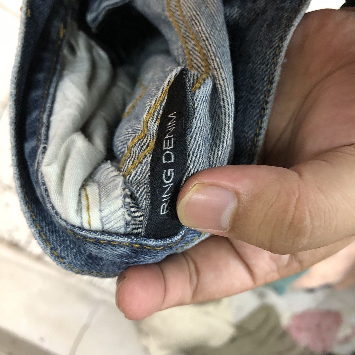 Japanese Brand Ring Denim vintage Blue Distressed ripped Denim Pants #7386 Size US 30 / EU 46 - 18 Thumbnail