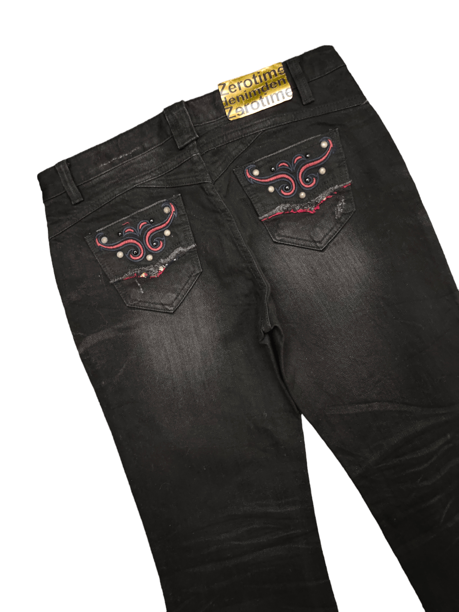 If Six Was Nine Flare Jeans Zero Time Clawmark Denim Bootcut Low Rise Y2k Size US 29 - 5 Thumbnail