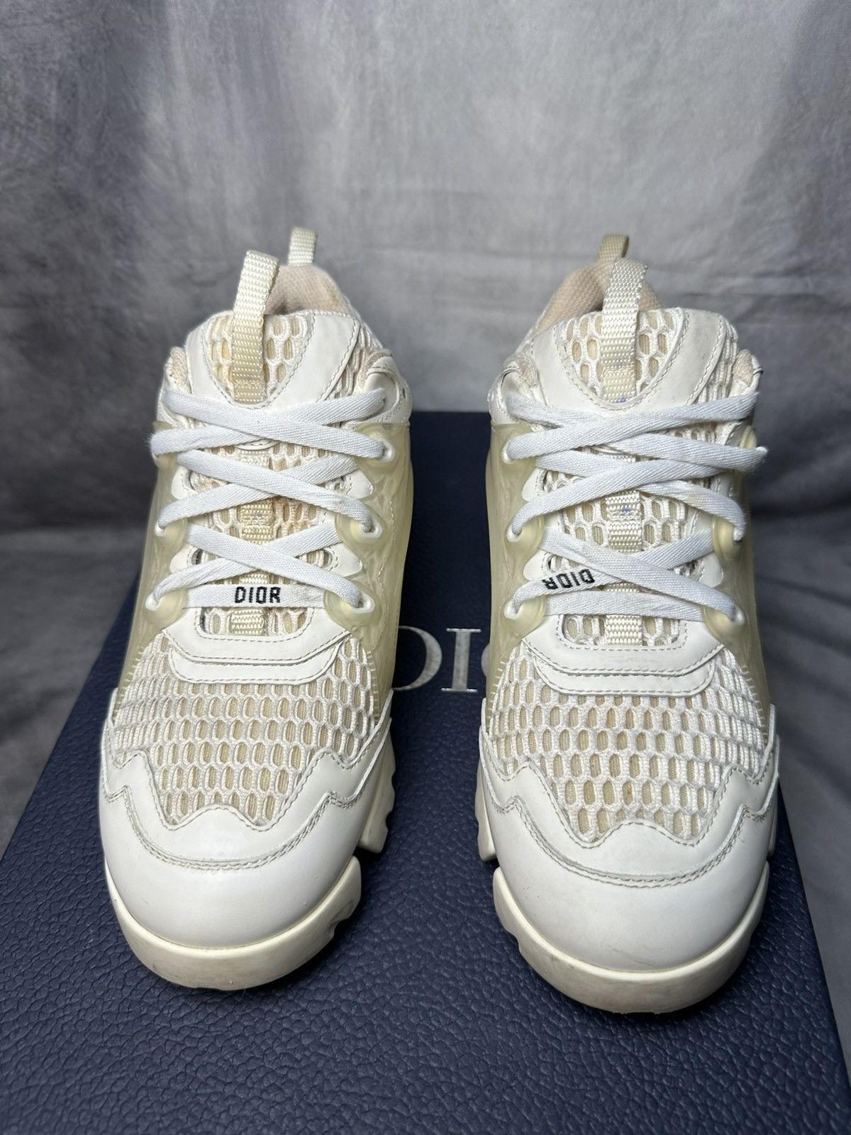 Dior DIOR D-CONNECT LEATHER & MESH SNEAKER Size US 7 / IT 37 - 4 Thumbnail