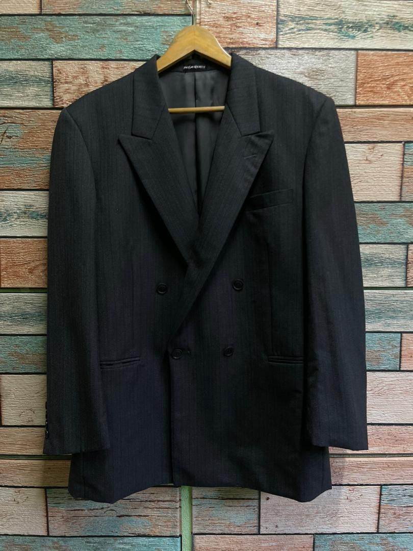 Yves Saint Laurent Pour Homme Double-Breasted Blazer Jacket