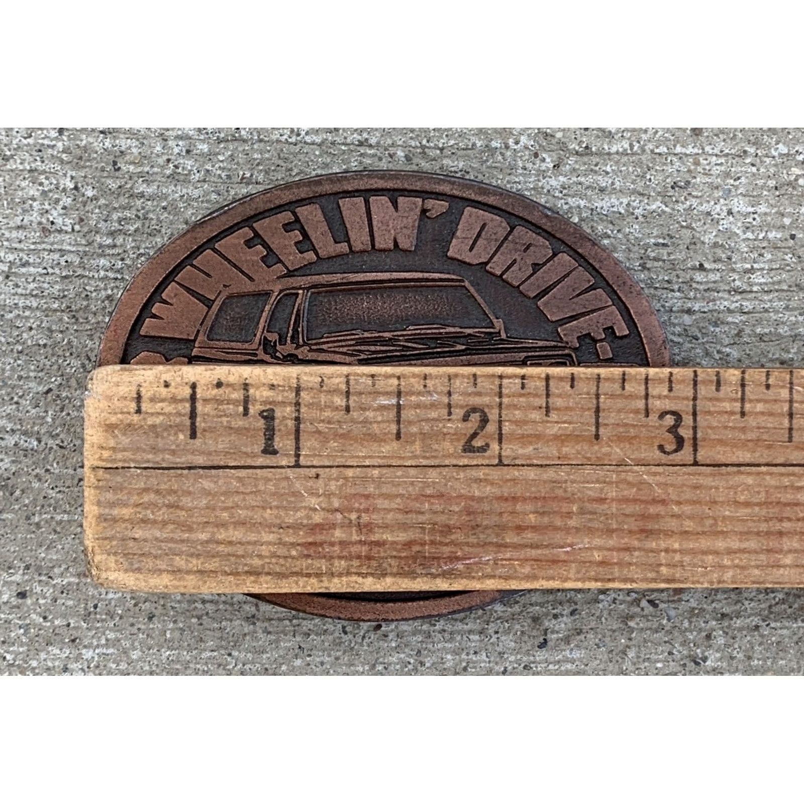Vintage VINTAGE Hit Line USA Belt Buckle Copper 1970s Four Wheelin Drive Away SF Zone 1977 Men Women Unisex Adult Size ONE SIZE - 2 Thumbnail