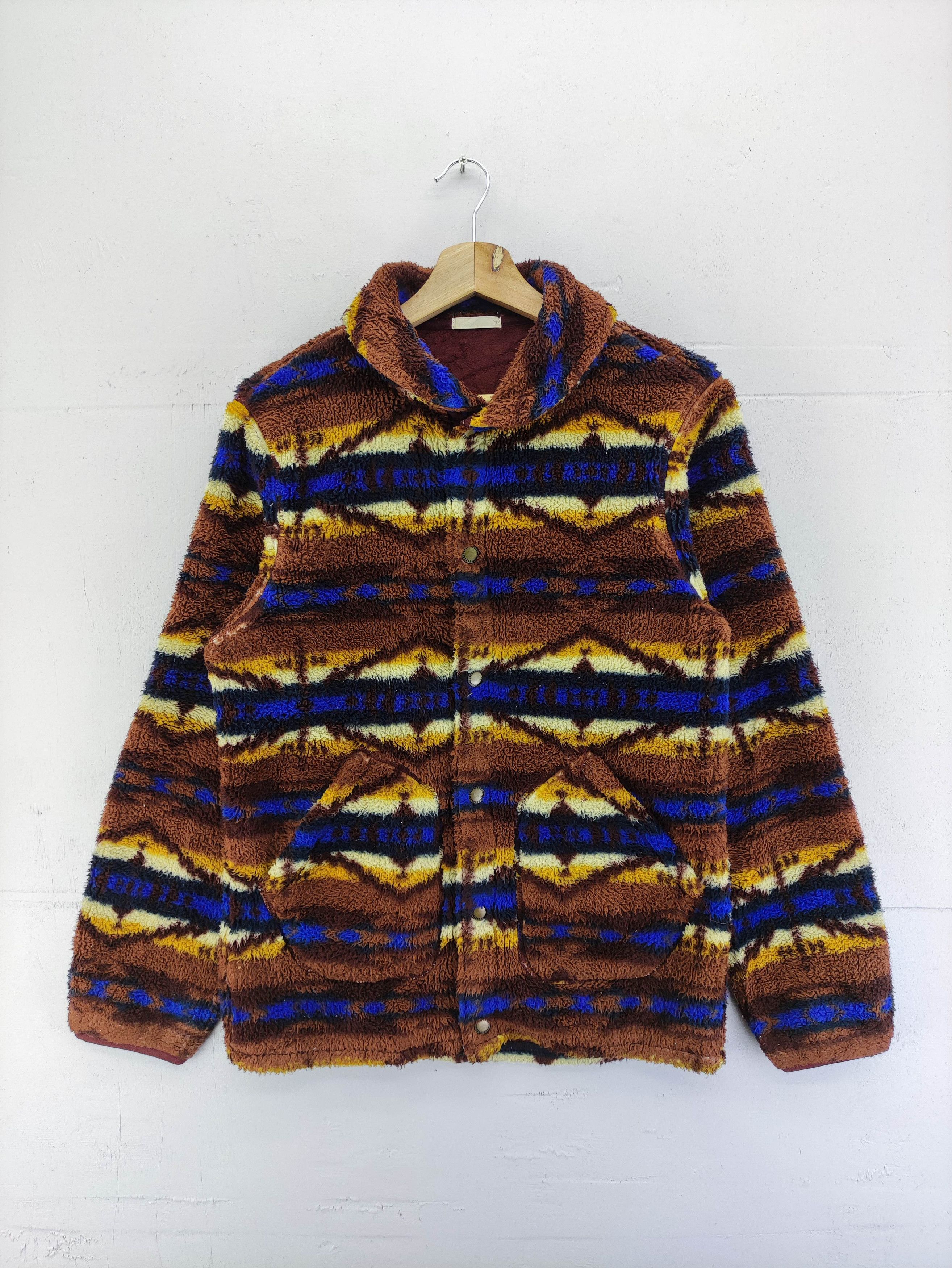 Vintage Vintage Navajo Fleece Snap Button Jacket Size US S / EU 44-46 / 1 - 1 Thumbnail