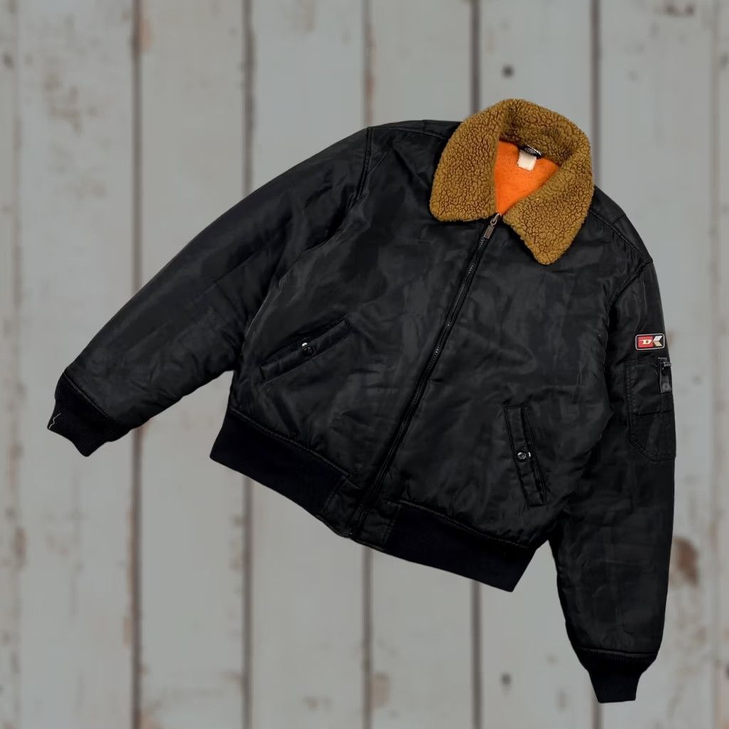 Diesel VINTAGE Diesel Bomber Jacket Men Size 2XL Black Shearling Aviator Size US XXL / EU 58 / 5 - 1 Thumbnail