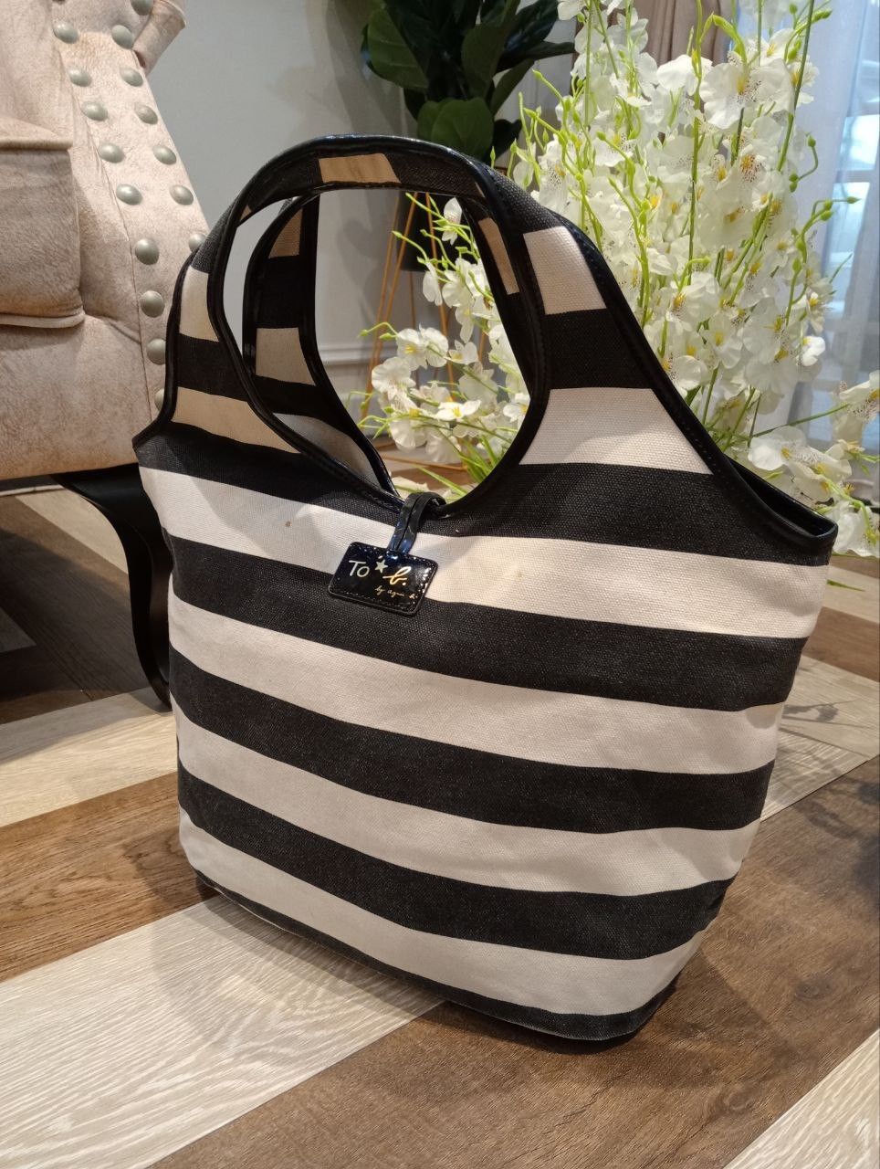 agnes b. TO B by AGNES B. STRIPED TOTE BAG Size ONE SIZE - 7 Thumbnail