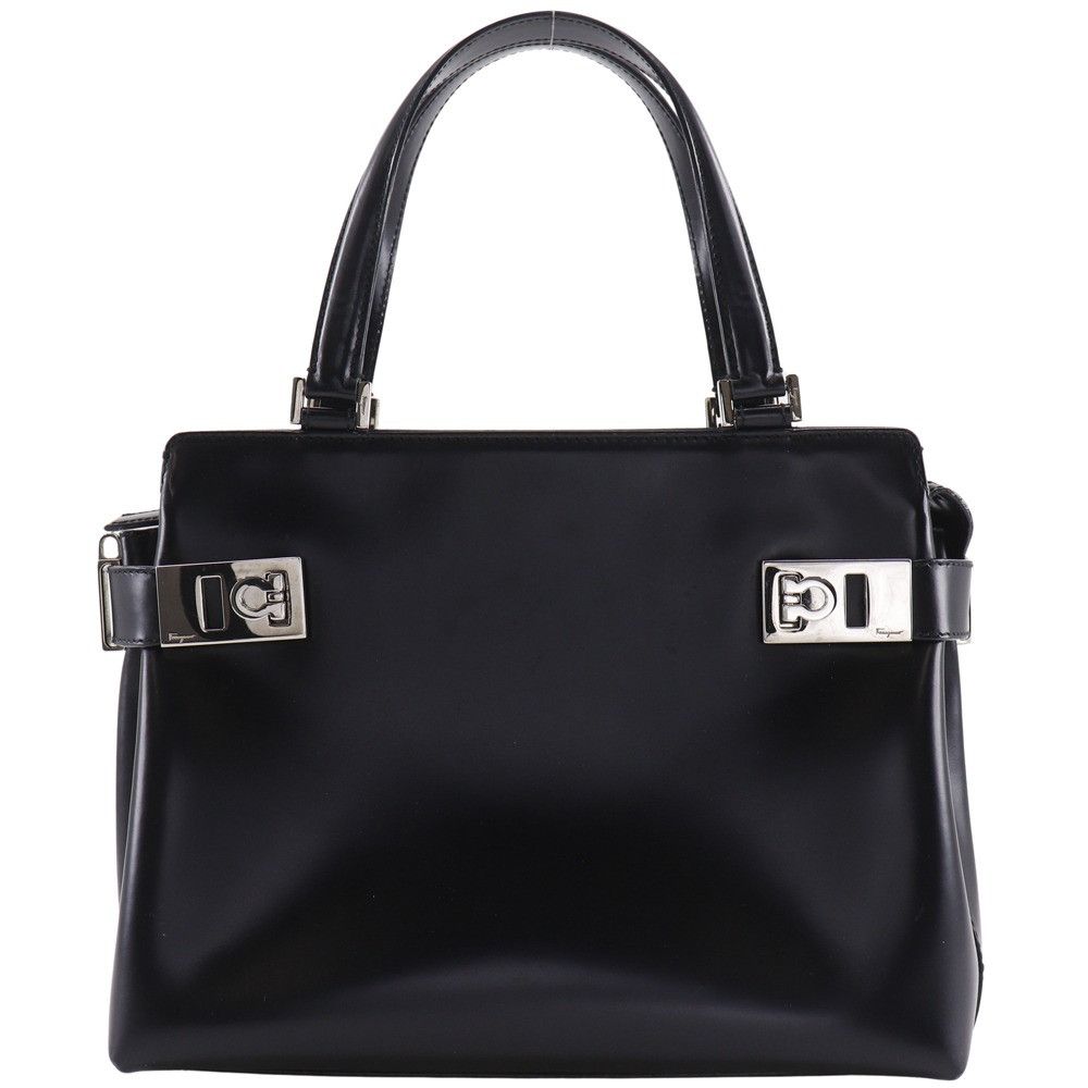 Salvatore Ferragamo Salvatore Ferragamo Salvatore Ferragamo Gancini Calf Handbag Leather Handbag AQ-21 0167 DUTY FREE for USA Size ONE SIZE - 1 Thumbnail