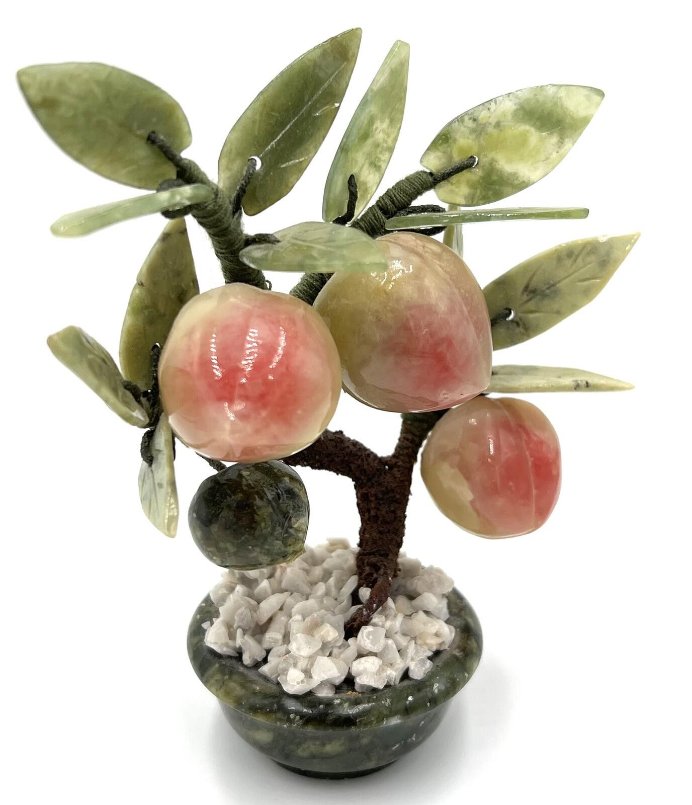 Other Jade Peach Tree Hand Carved Natural Stone Bonsai Size ONE SIZE - 2 Thumbnail