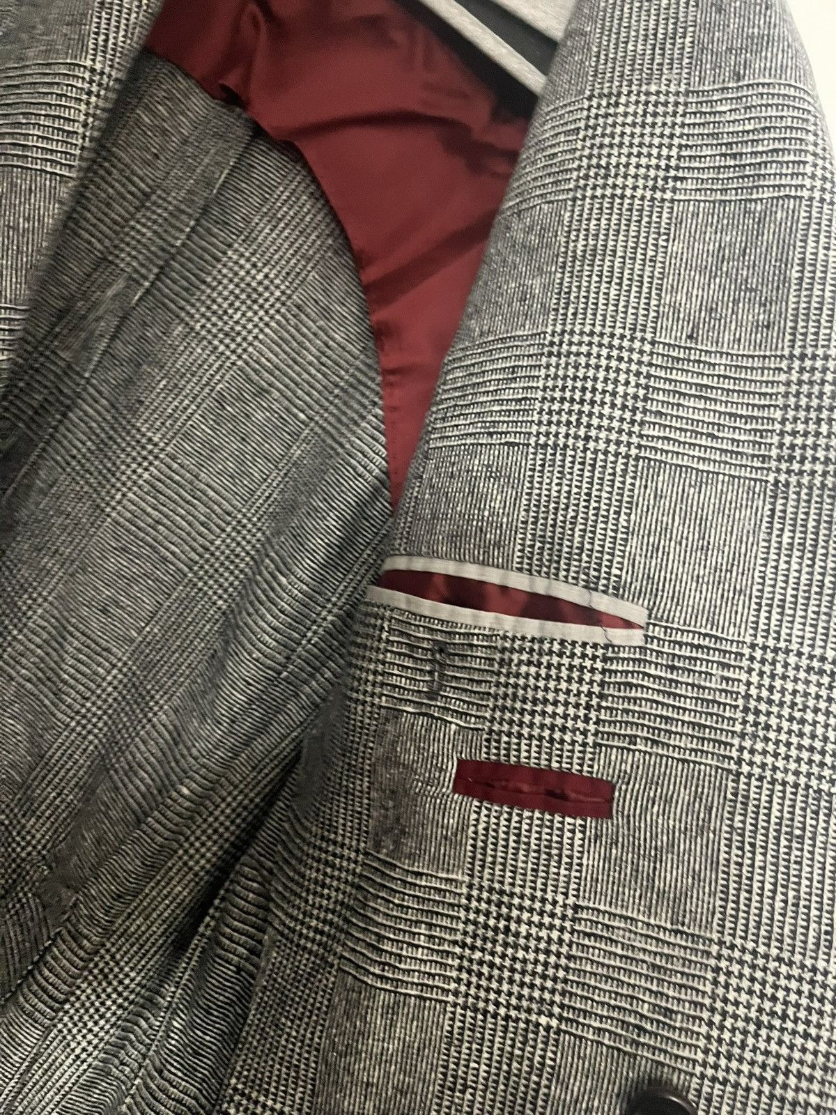 Brunello Cucinelli Brunello Cucinelli cupro grey check blazer uk 40 it 50 Size 40R - 6 Thumbnail