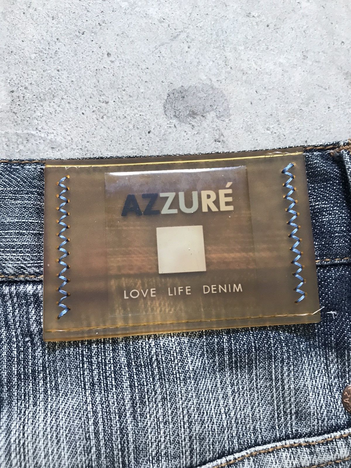 Other Azurre Blue Stripes Straight Denim Jeans Size US 34 / EU 50 - 11 Thumbnail