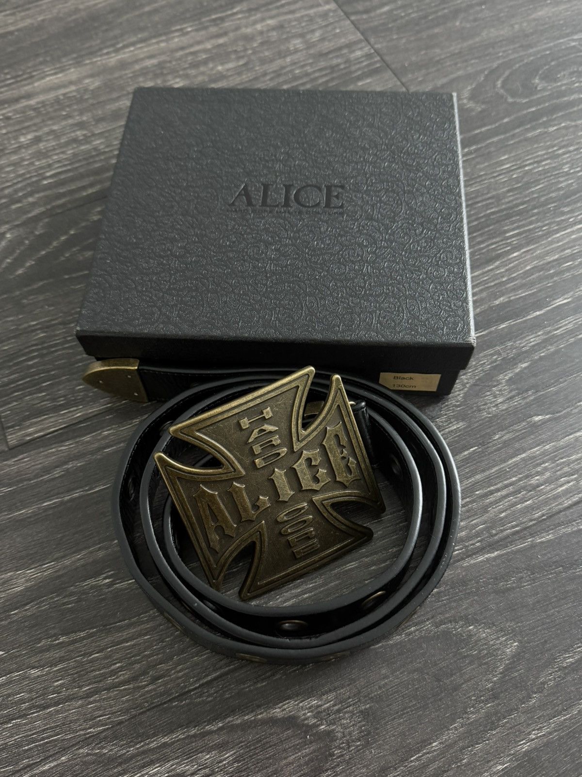 Alice Hollywood Alice Hollywood Blistered Chopper Belt Black