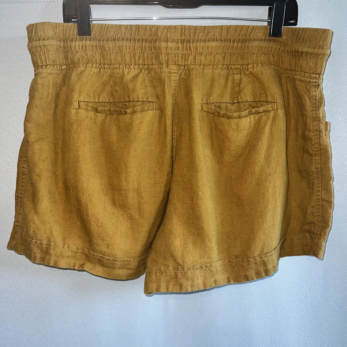 Athleta Athleta Cabo Linen 4" Shorts Golden Amber Drawstring Size 16 Size 38" / US 16 / IT 52 - 2 Thumbnail