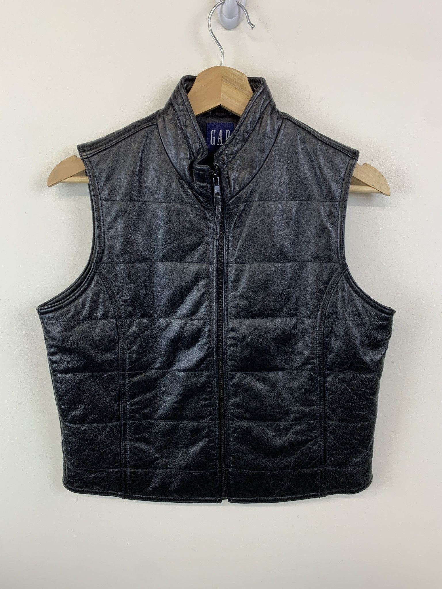 ジャケット・アウター 90s OLD GAP Down Vest. Vintage GAP Vest Mens 2XL XXL Black Puffer Jacket Full Zip