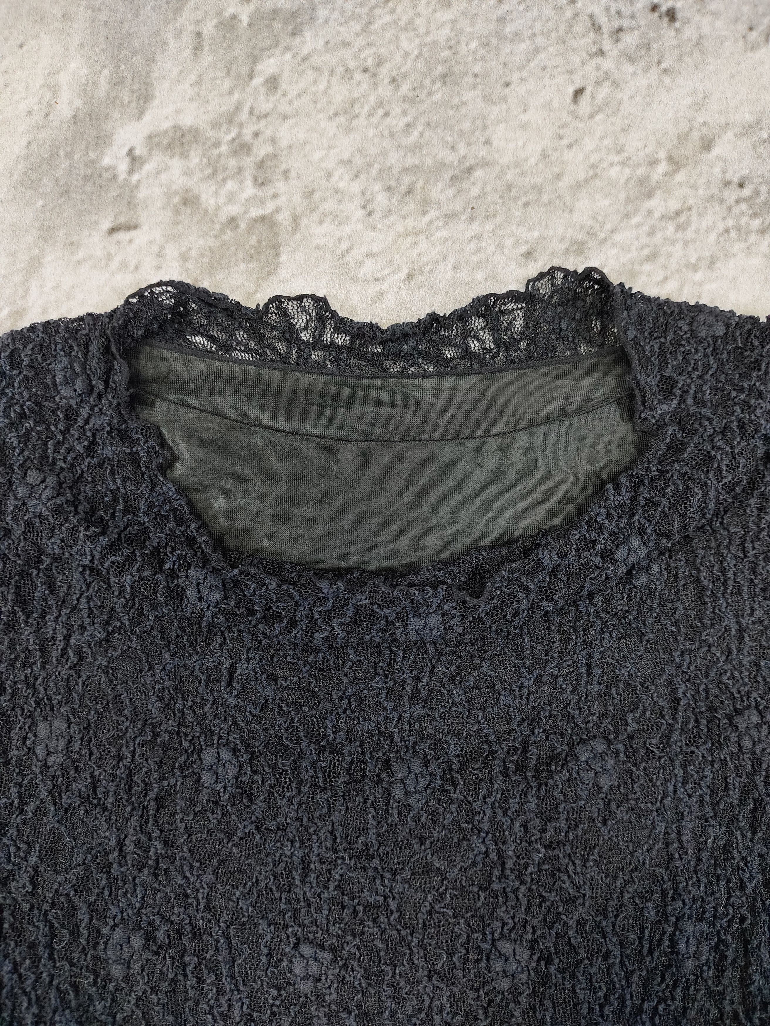Japanese Brand Jeure Manean🇯🇵Romantic Goth Textured Lace Layered Top Size M / US 6-8 / IT 42-44 - 8 Thumbnail