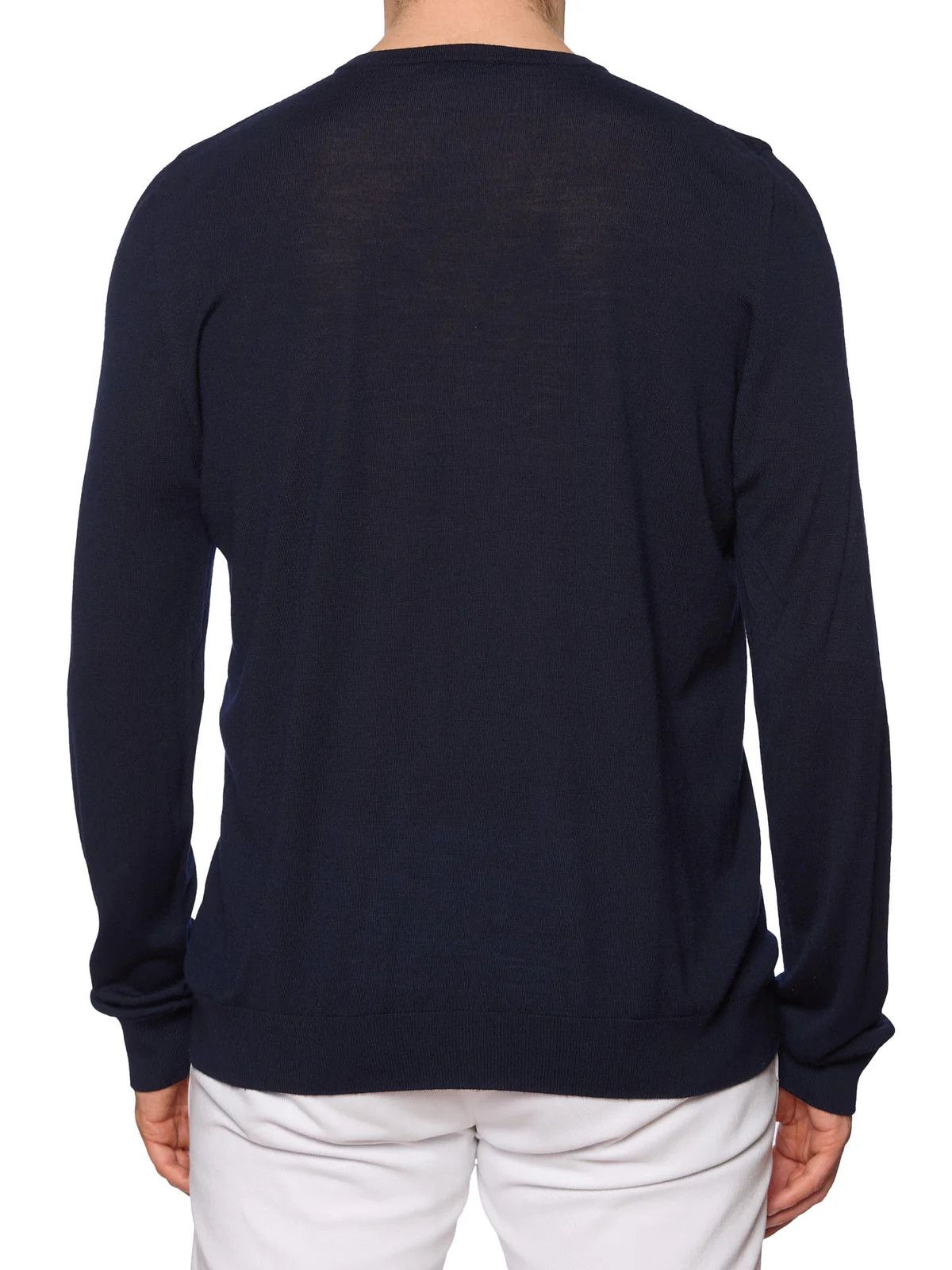 Johnstons Of Elgin JOHNSTONS of Elgin Navy Blue Wool Crewneck Sweater Size US XL / EU 56 / 4 - 3 Thumbnail