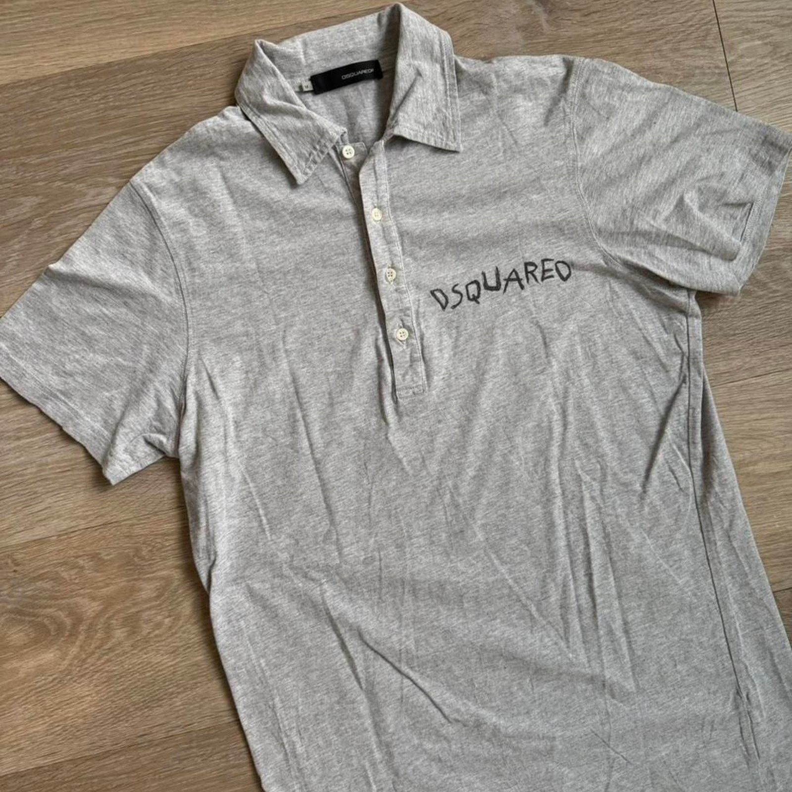 Dsquared2 Dsquared2 "Pushing You to the Limits" Back Print Polo Grey Size US M / EU 48-50 / 2 - 4 Thumbnail