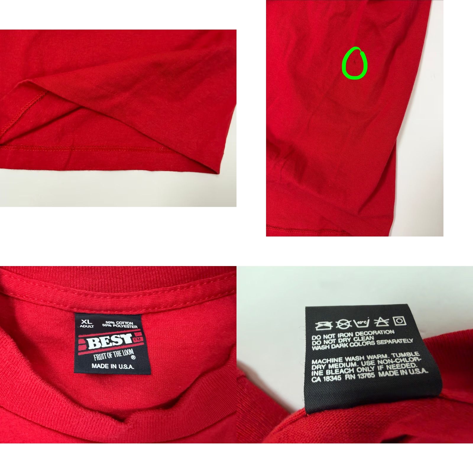 Fruit Of The Loom VINTAGE Wright Brothers Shirt XL Men Red 90s T-Shirt Cotton Polyester Wilbur Flight Airplane Made in USA 1990s 90s Transportation Hipster Outdoor Size US XL / EU 56 / 4 - 8 Thumbnail