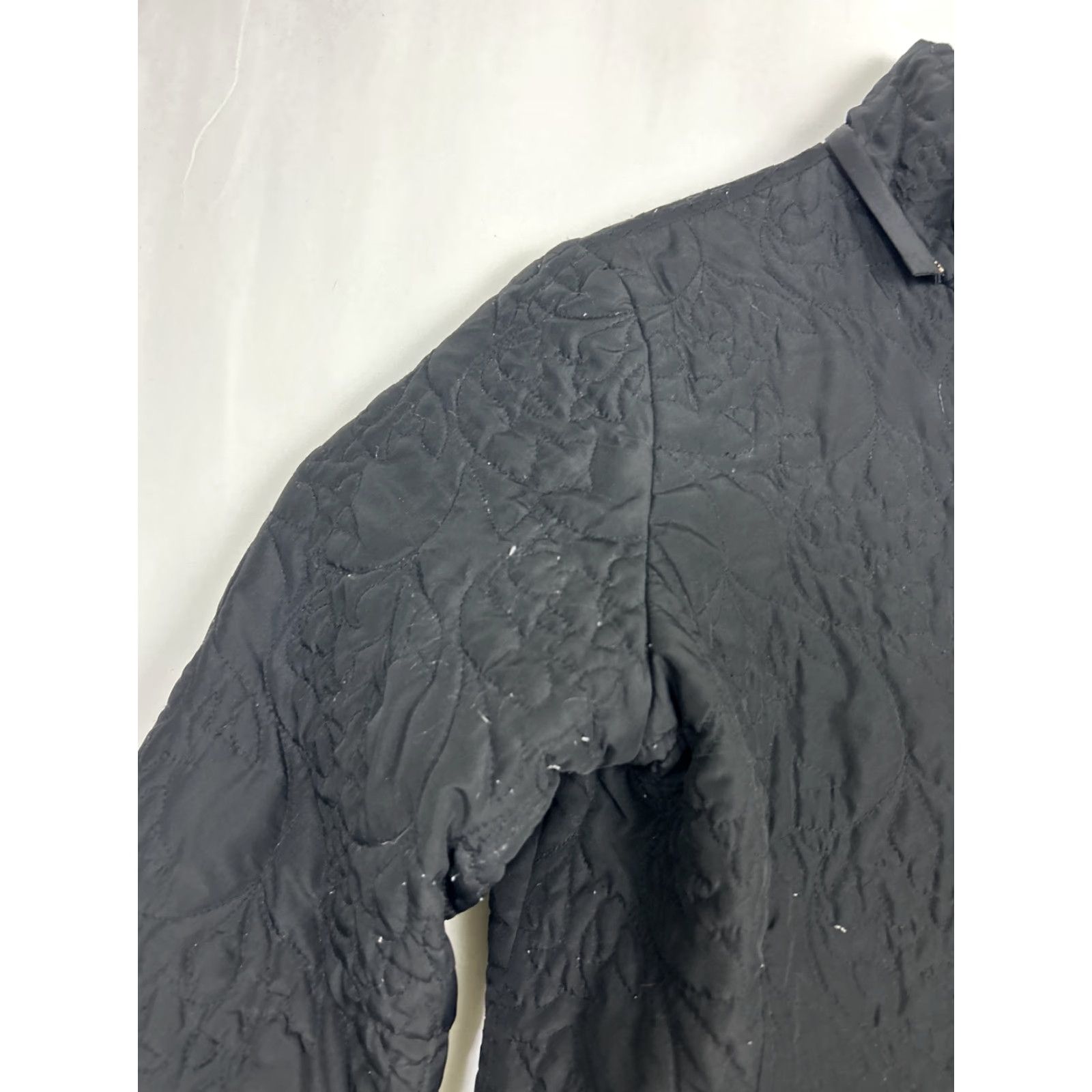 Vintage CAbi Jacket XL Women Black Full Zip Quilted Faux Fur Lining Polyester Size XL / US 12-14 / IT 48-50 - 4 Thumbnail