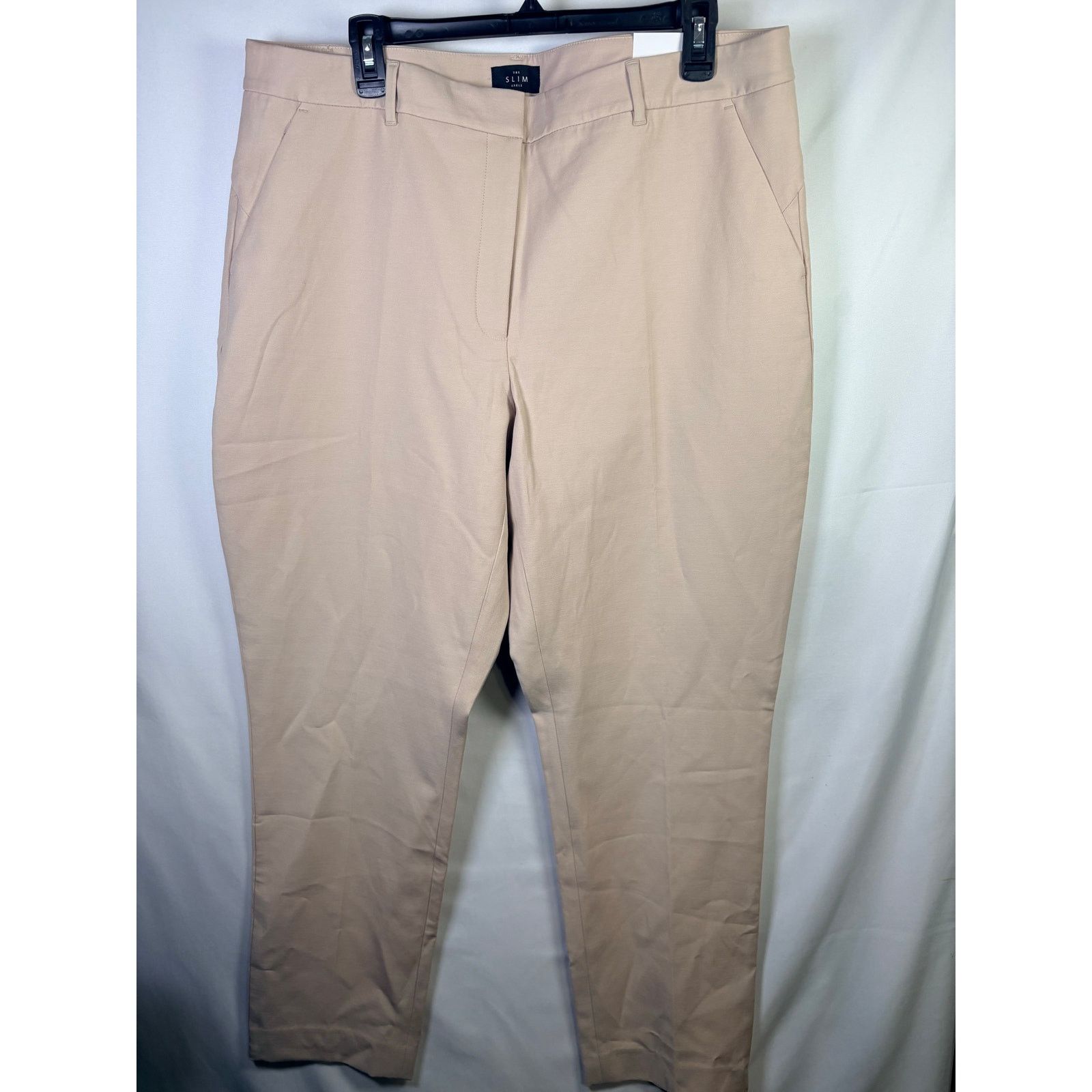 White House Black Market 1095 WHBM Beige Curvy Slim Ankle Pants 16L Minimal Office Size 38" / US 16 / IT 52 - 2 Thumbnail