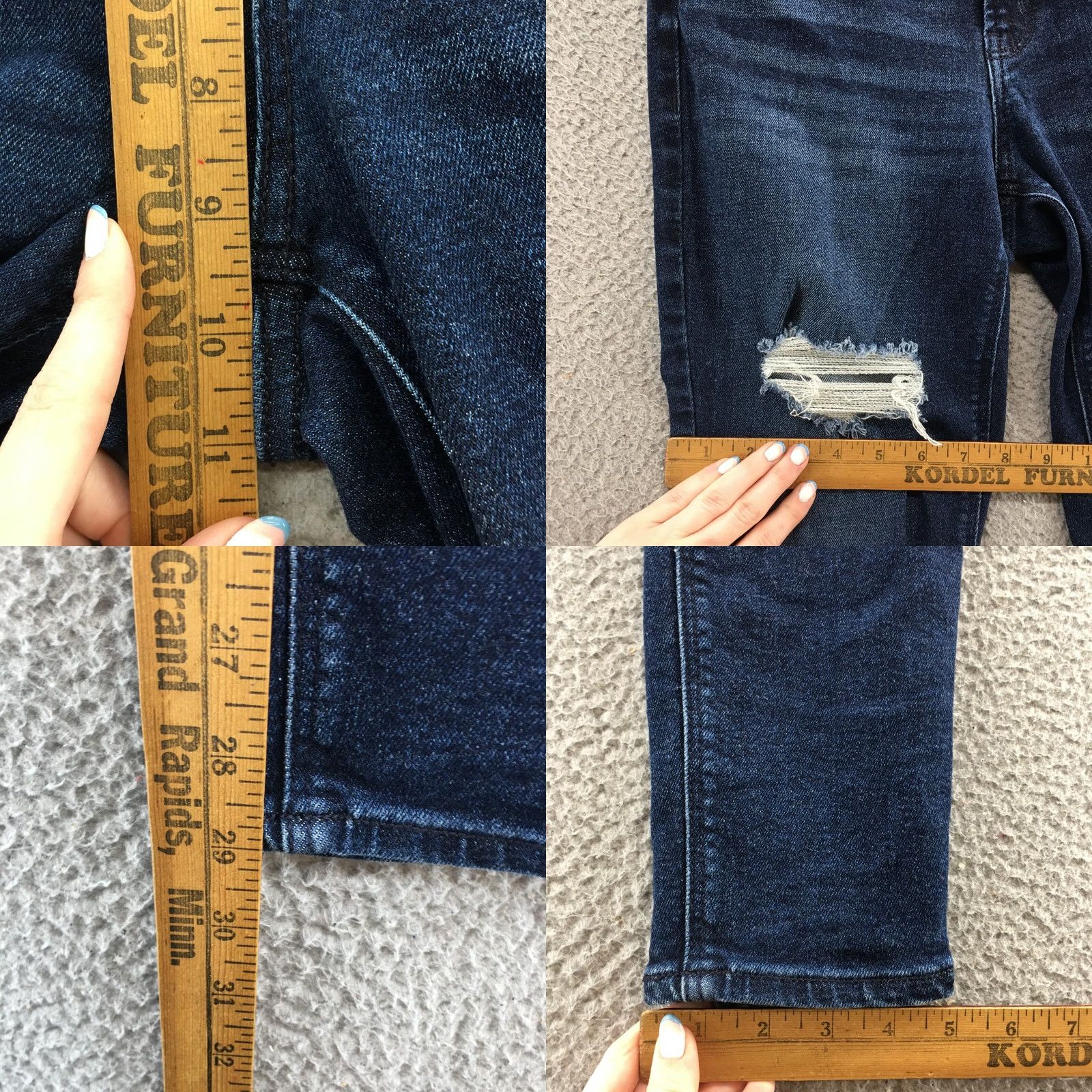 Old Navy Old Navy Rockstar Super Skinny Jeans Women 6 Blue Dark Wash Denim Jeans Skinny Regular 29x29 Womens Jeans Size 28" / US 6 / IT 42 - 8 Thumbnail