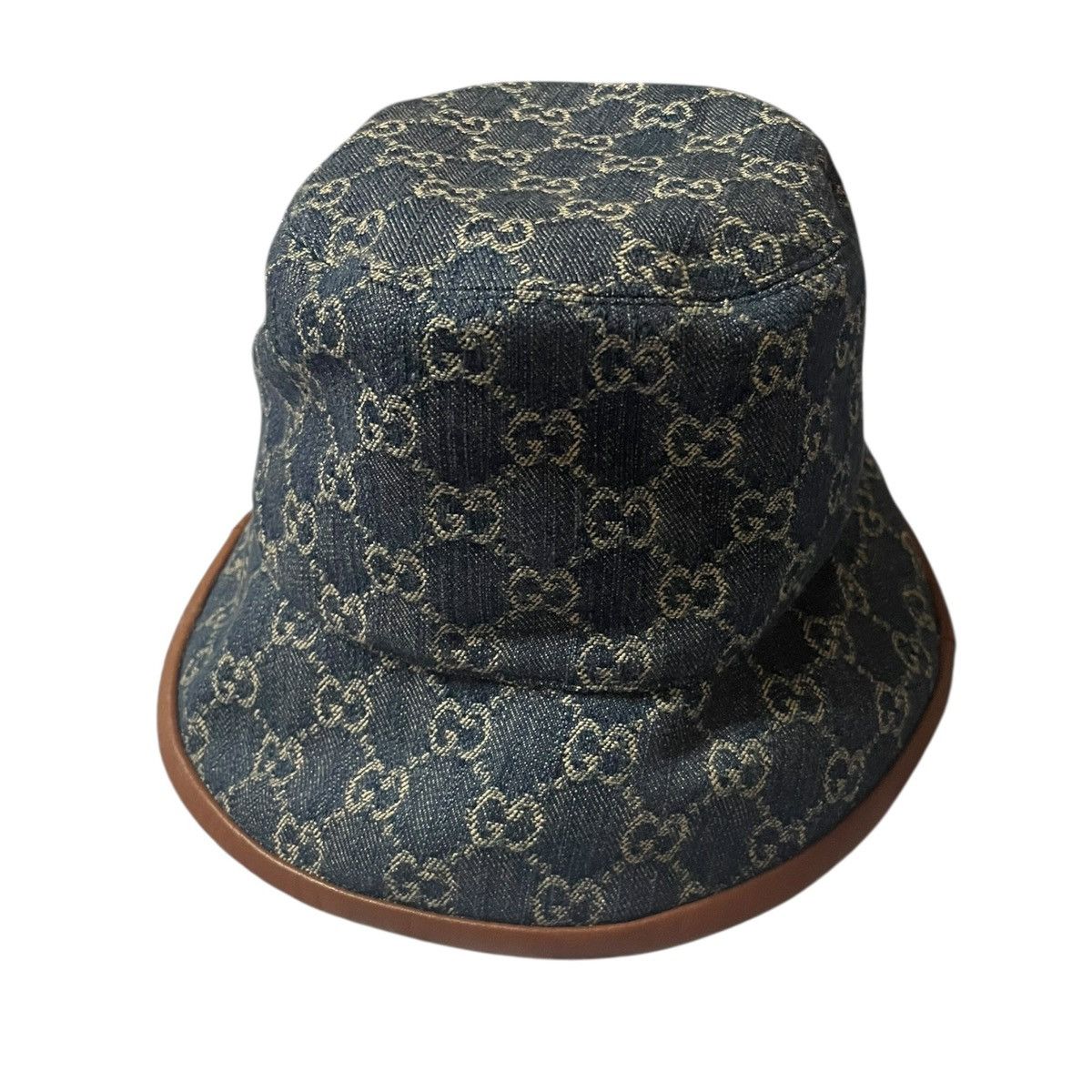 Gucci Bucket hat Gucci denim with GG logo size M Size 34 - 2 Thumbnail