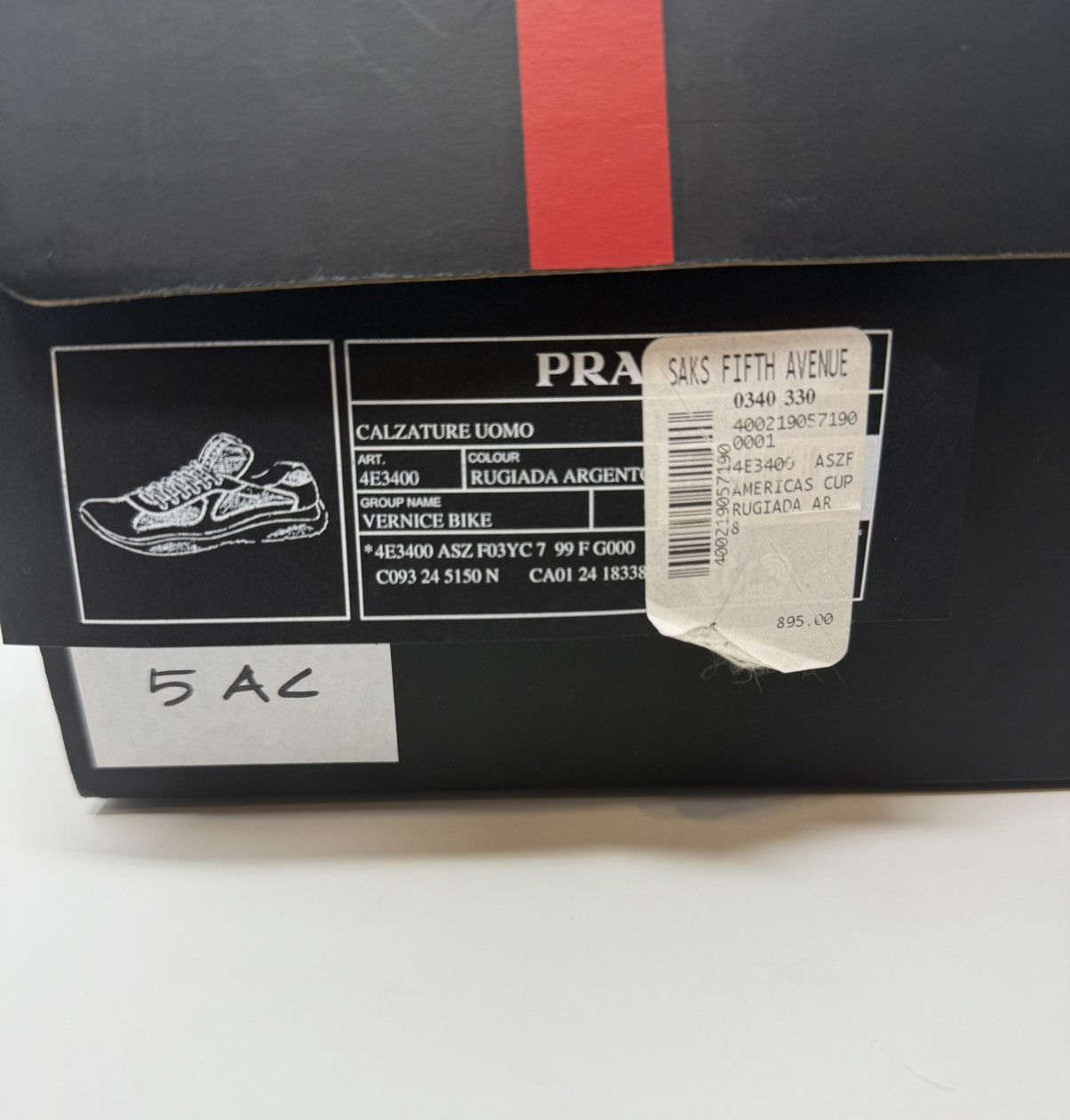 Prada Prada Americas Cup Sneaker Dew/Silver Size US 9 / EU 42 - 8 Thumbnail