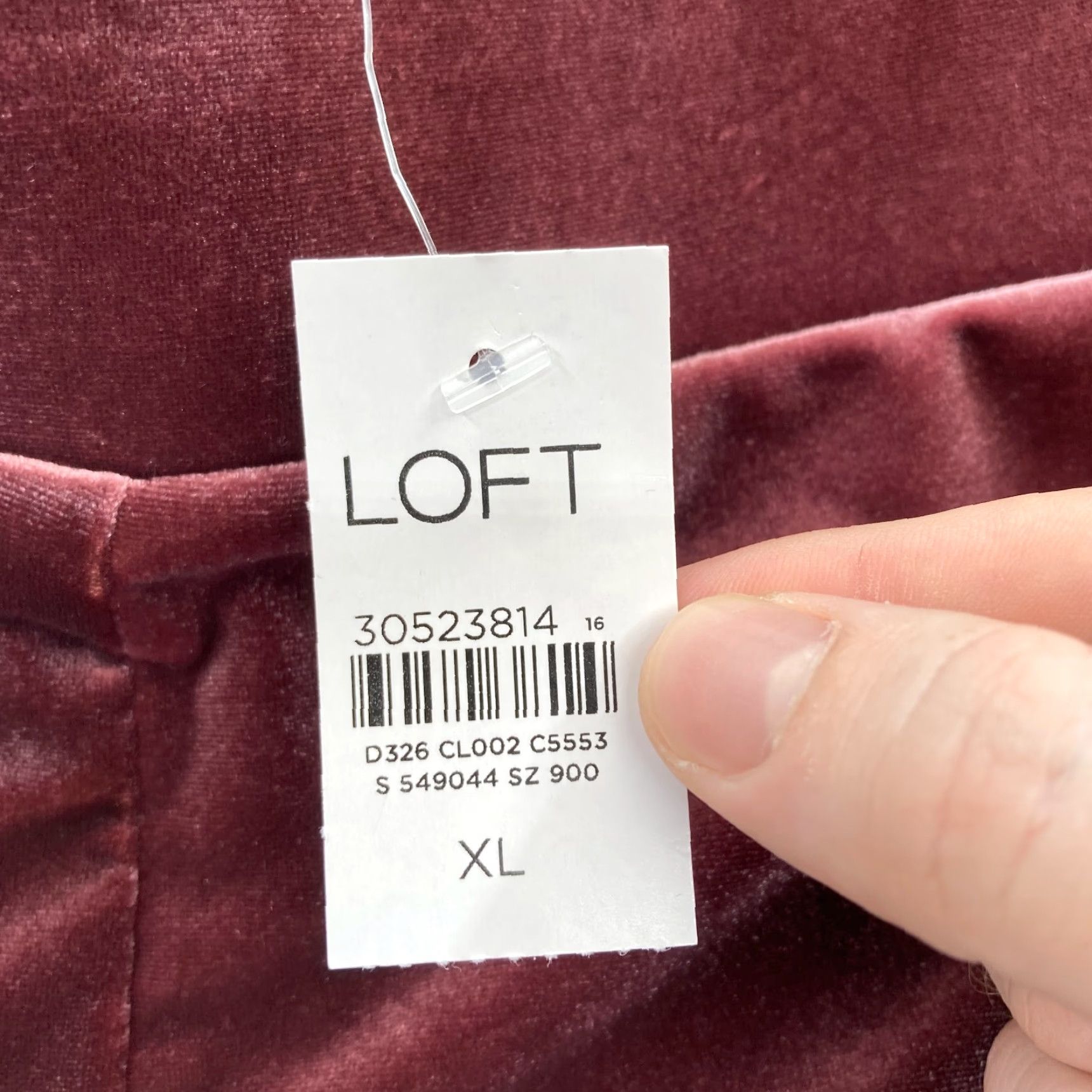 Loft LOFT Pull On Pants Women's XL Red Velvet Velour Stretch Skinny Ankle High Rise Size 26" / US 2 / IT 38 - 5 Thumbnail