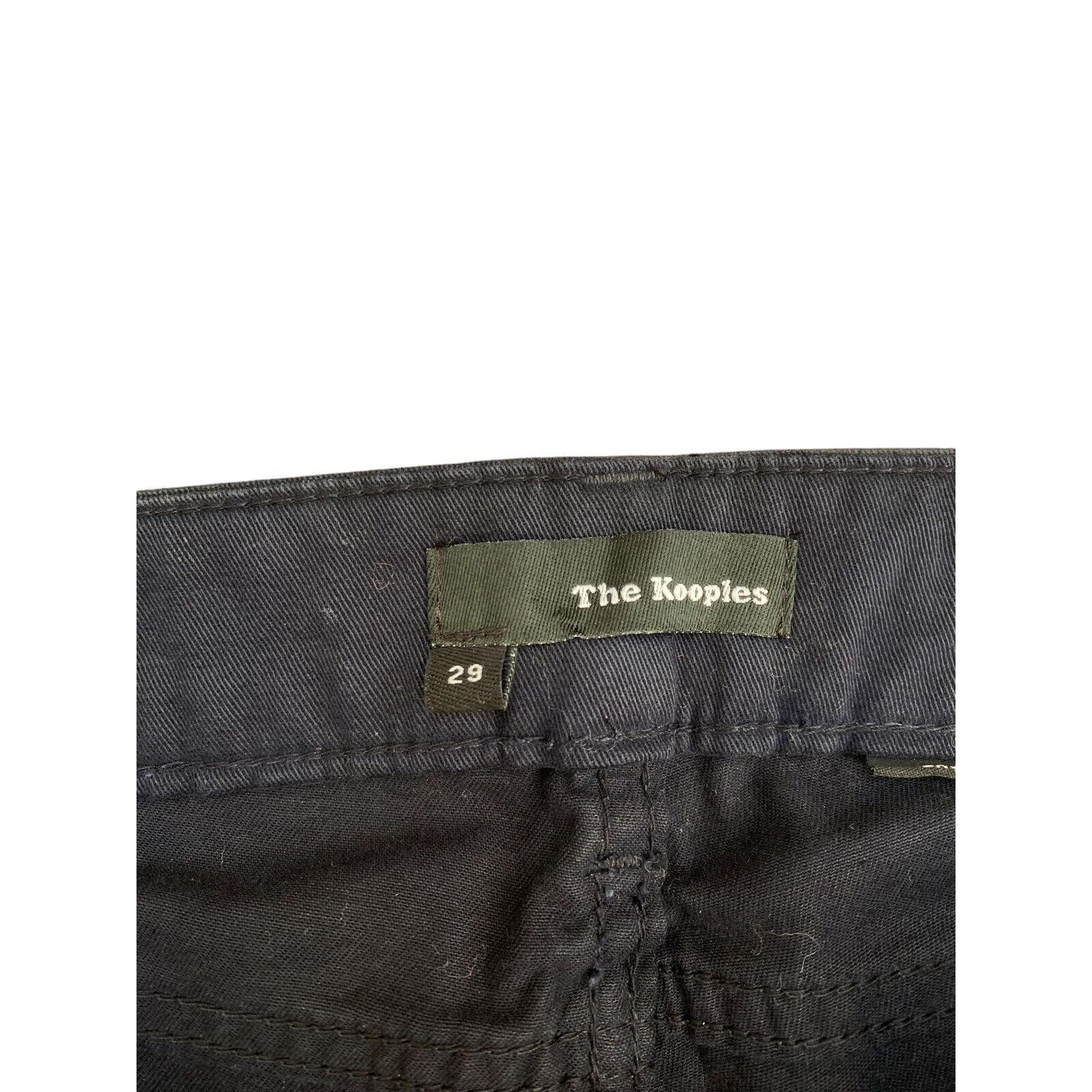 The Kooples Women Navy waxed denim jeans Size 29" - 5 Thumbnail
