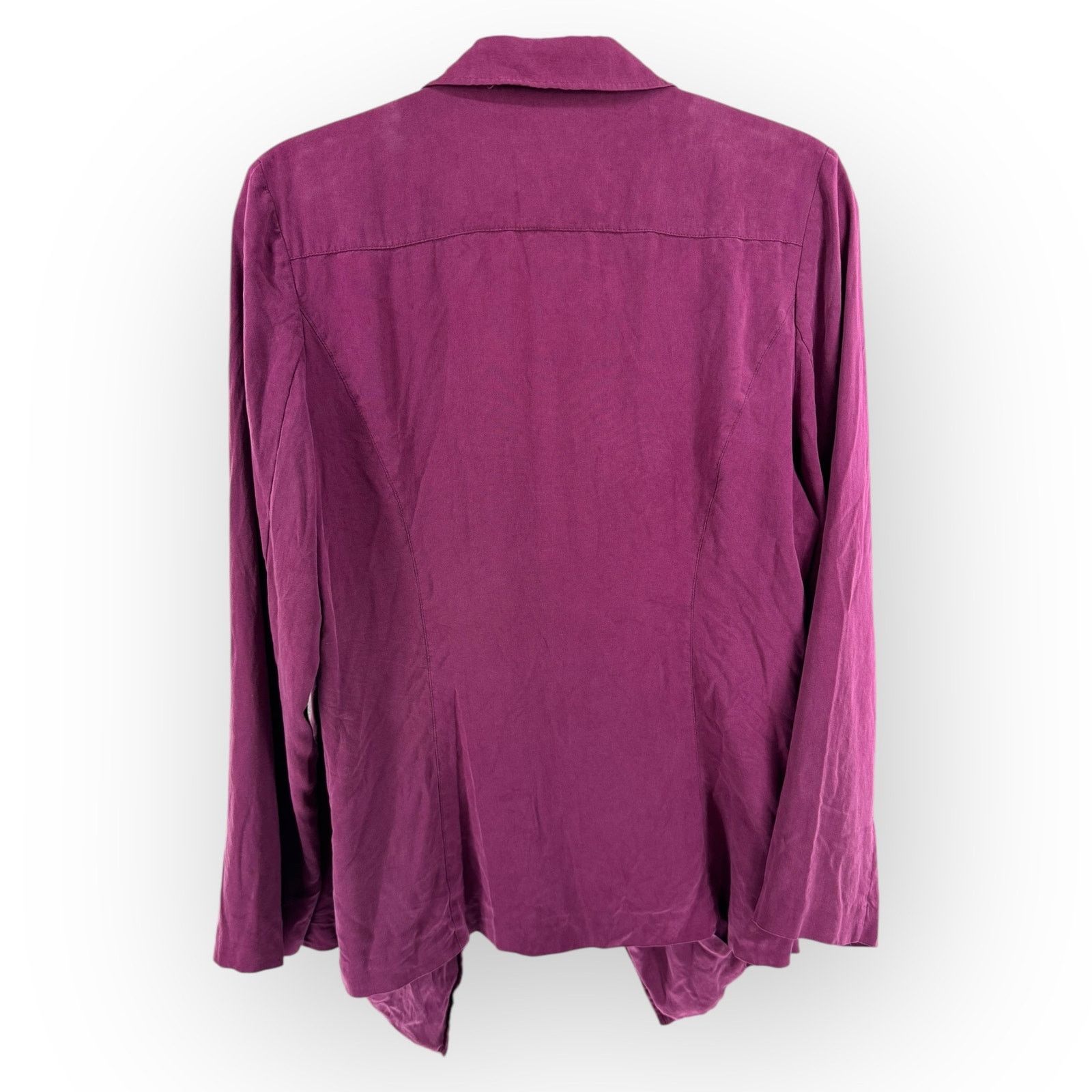 Coldwater Creek Coldwater Creek 100% Silk Open Front Cardigan Purple 12 Size XL / US 12-14 / IT 48-50 - 3 Thumbnail