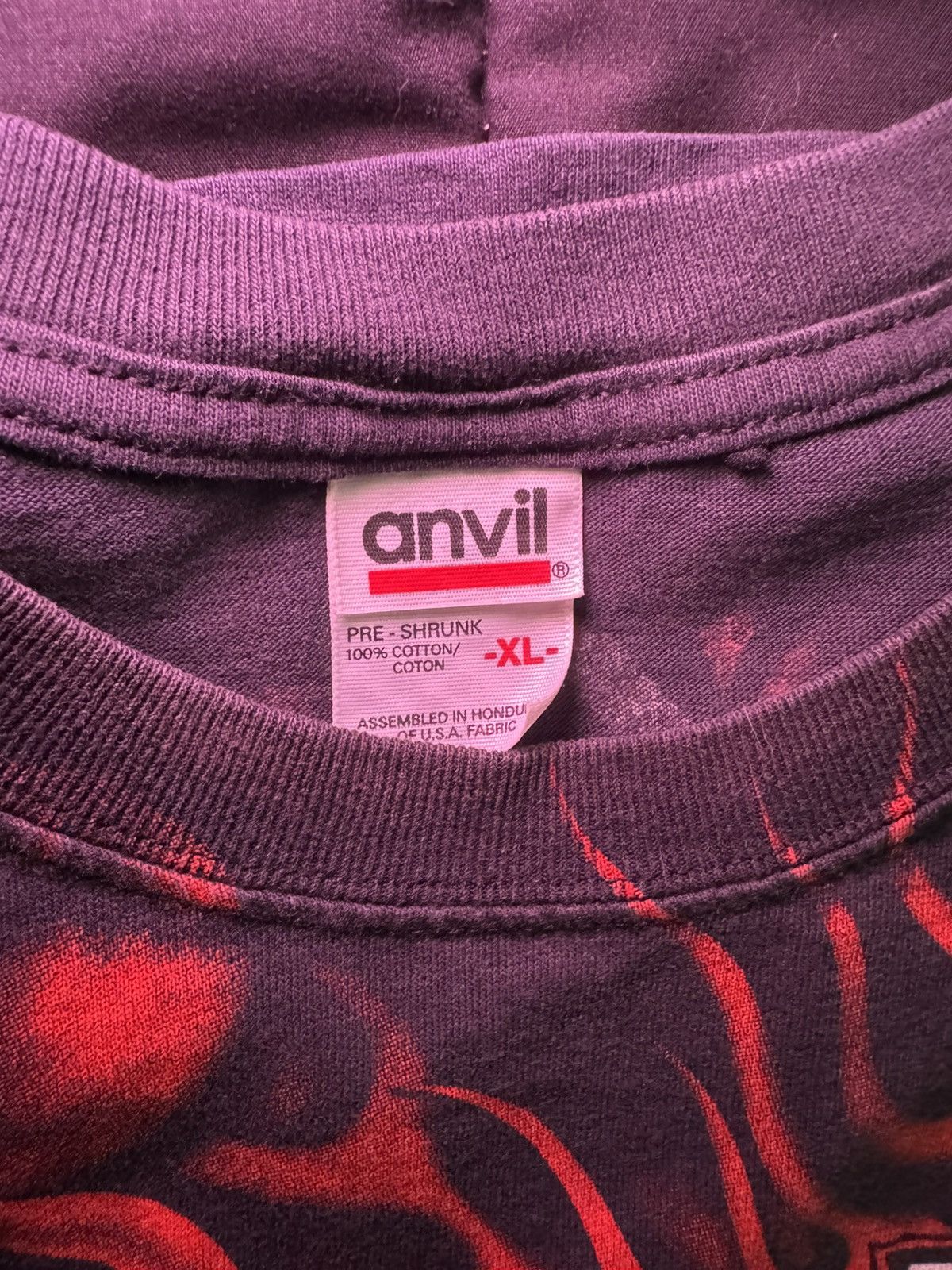 Anvil × Vintage Y2K Tribal Cross Skull Flame Graphic Tee Size US XL / EU 56 / 4 - 11 Thumbnail