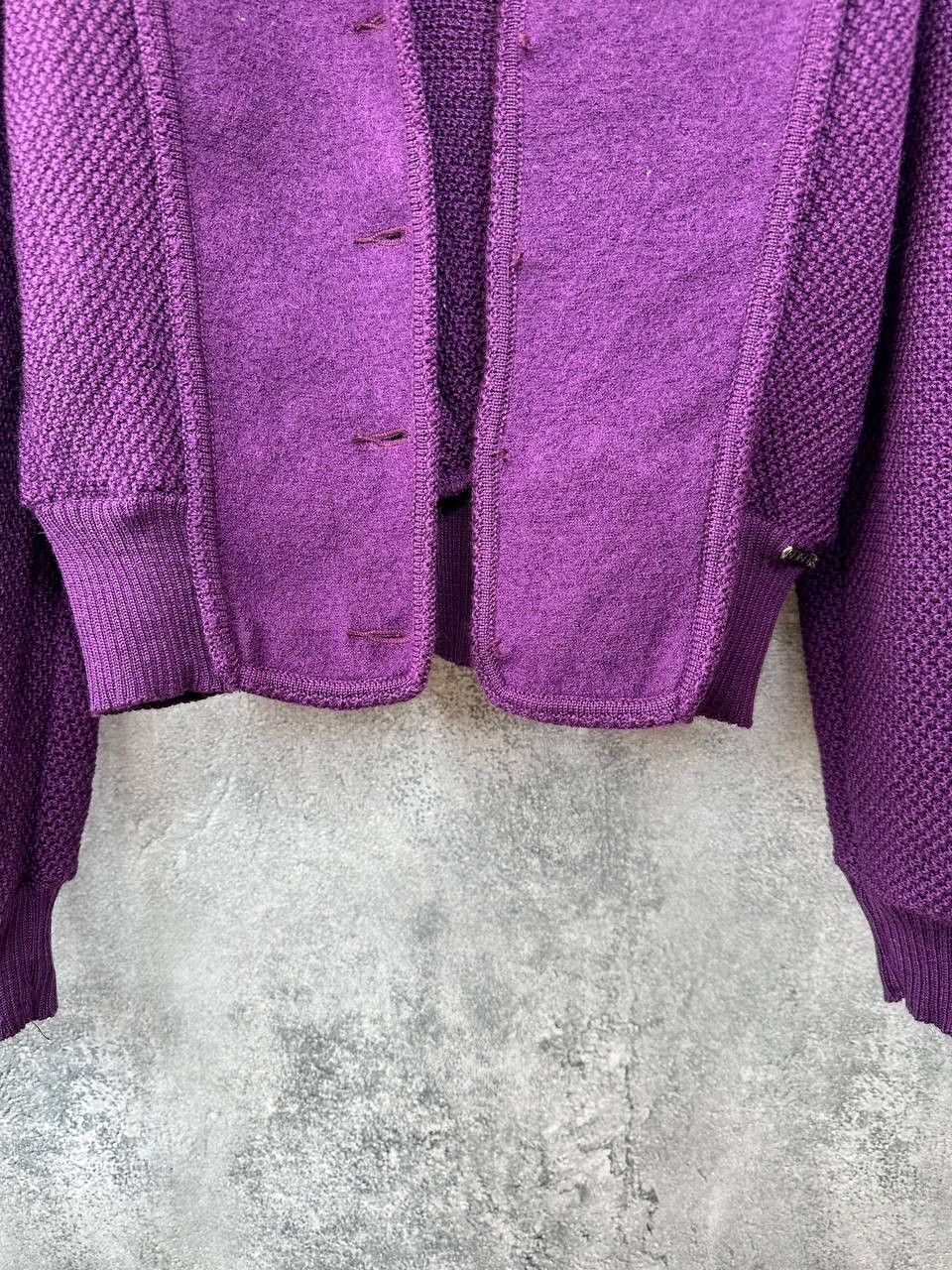 Kurt Geiger Geiger Austria Purple Wool Cardigan Vintage Sweater Jacket Size M / US 6-8 / IT 42-44 - 8 Thumbnail