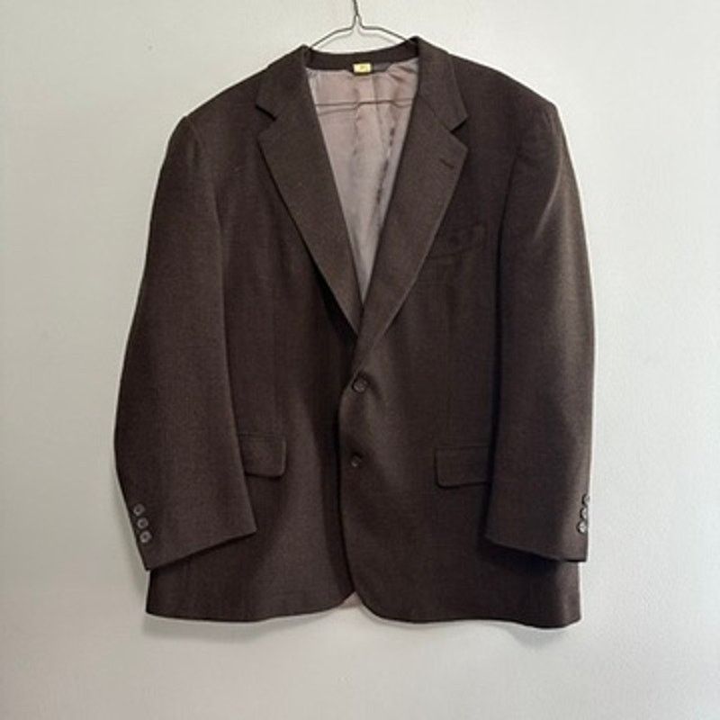 Brooks Brothers Brooks Brothers brown gray two button blazer size 46R Size 46R - 2 Thumbnail