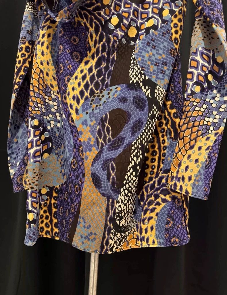 Versace Versace 90s silk high collar and long sleeves Size XS / US 0-2 / IT 36-38 - 6 Thumbnail