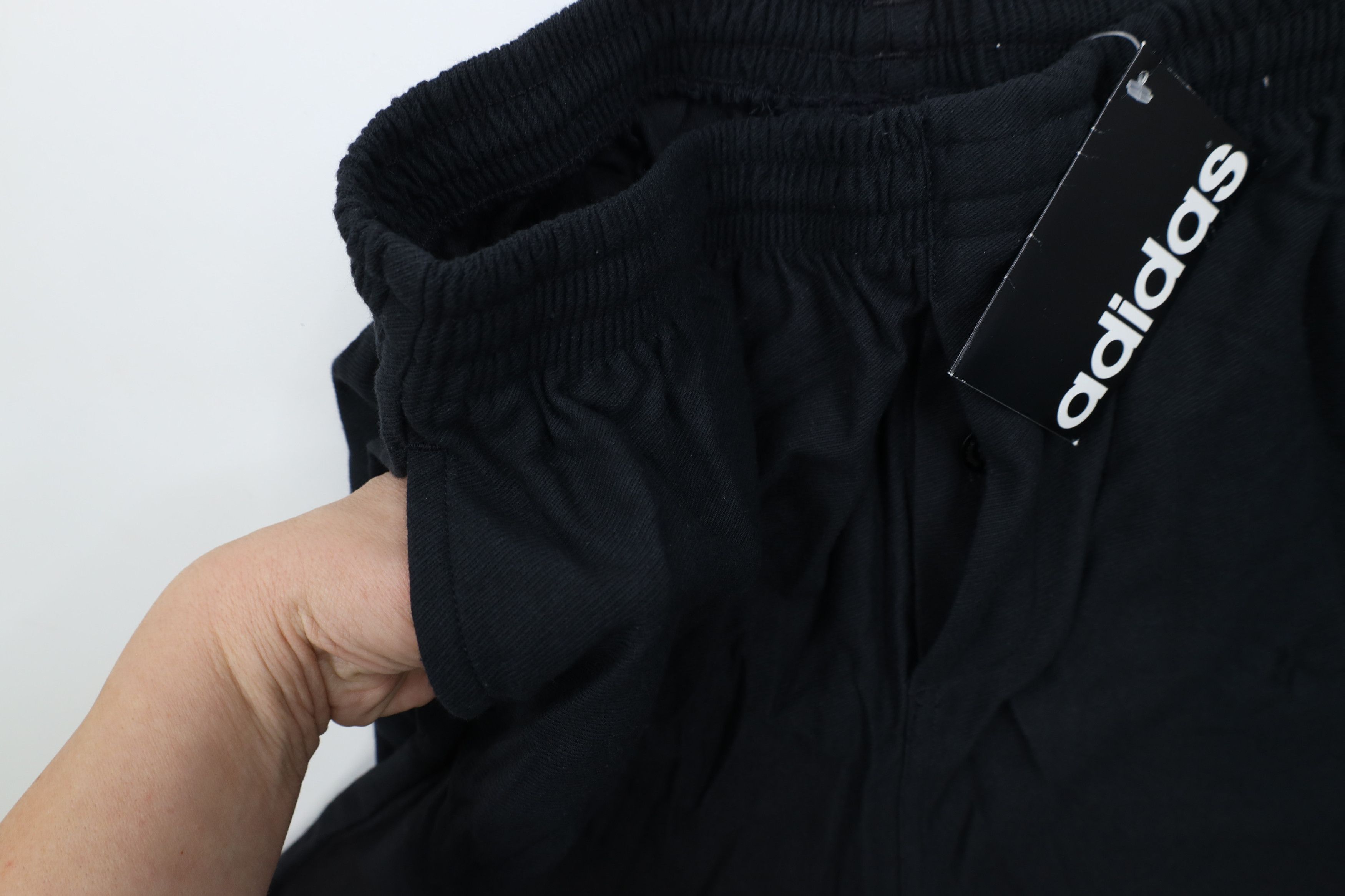 Adidas Deadstock Vintage 90s Adidas Above Knee Shorts Black Cotton Size US 36 / EU 52 - 7 Thumbnail