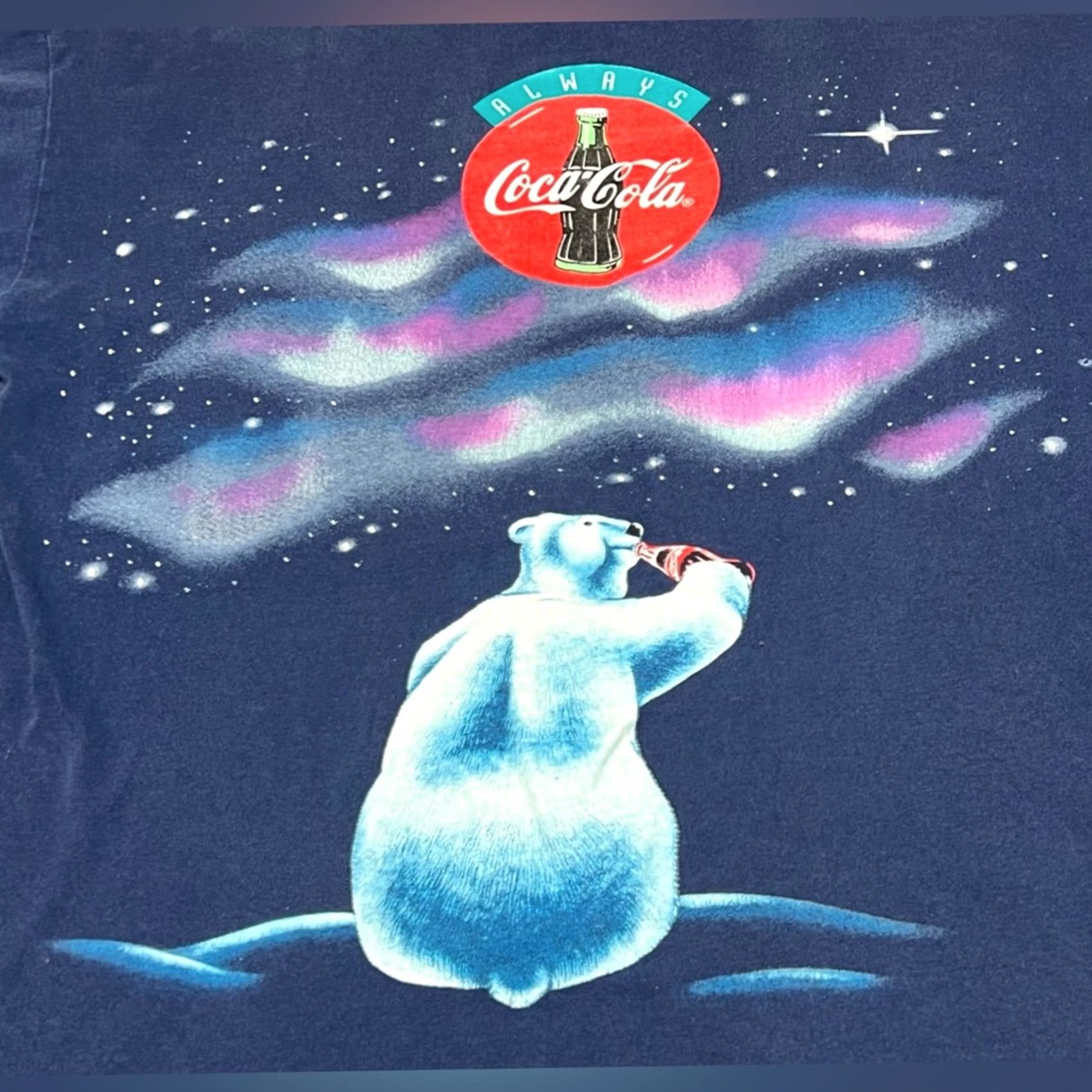 Vintage VINTAGE Coca Cola Polar Bear Shirt XL Mens Blue 1994 Single Stitch Double Side USA Coca Cola Shirt XL Mens Blue 1994 Size US XL / EU 56 / 4 - 4 Thumbnail