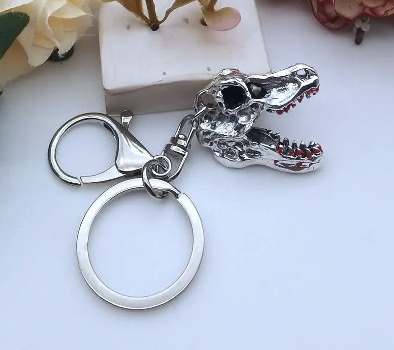 Vintage Retro Goth Skull Teeth Keychain Size ONE SIZE - 2 Thumbnail