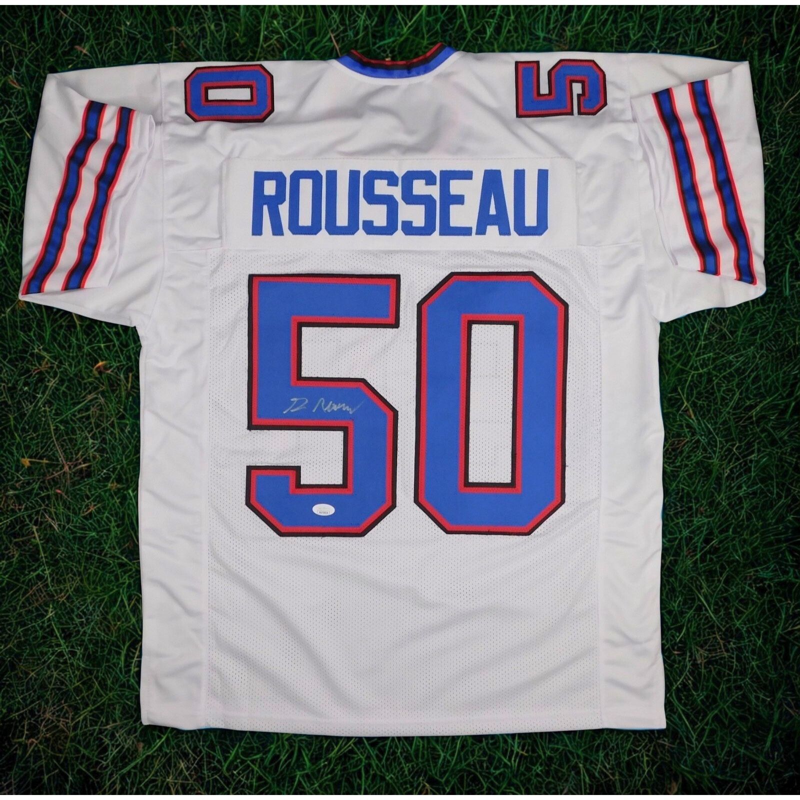 NFL Gregory Rousseau Signed Buffalo Bills Jersey Auto JSA COA XL Size US XL / EU 56 / 4 - 2 Thumbnail