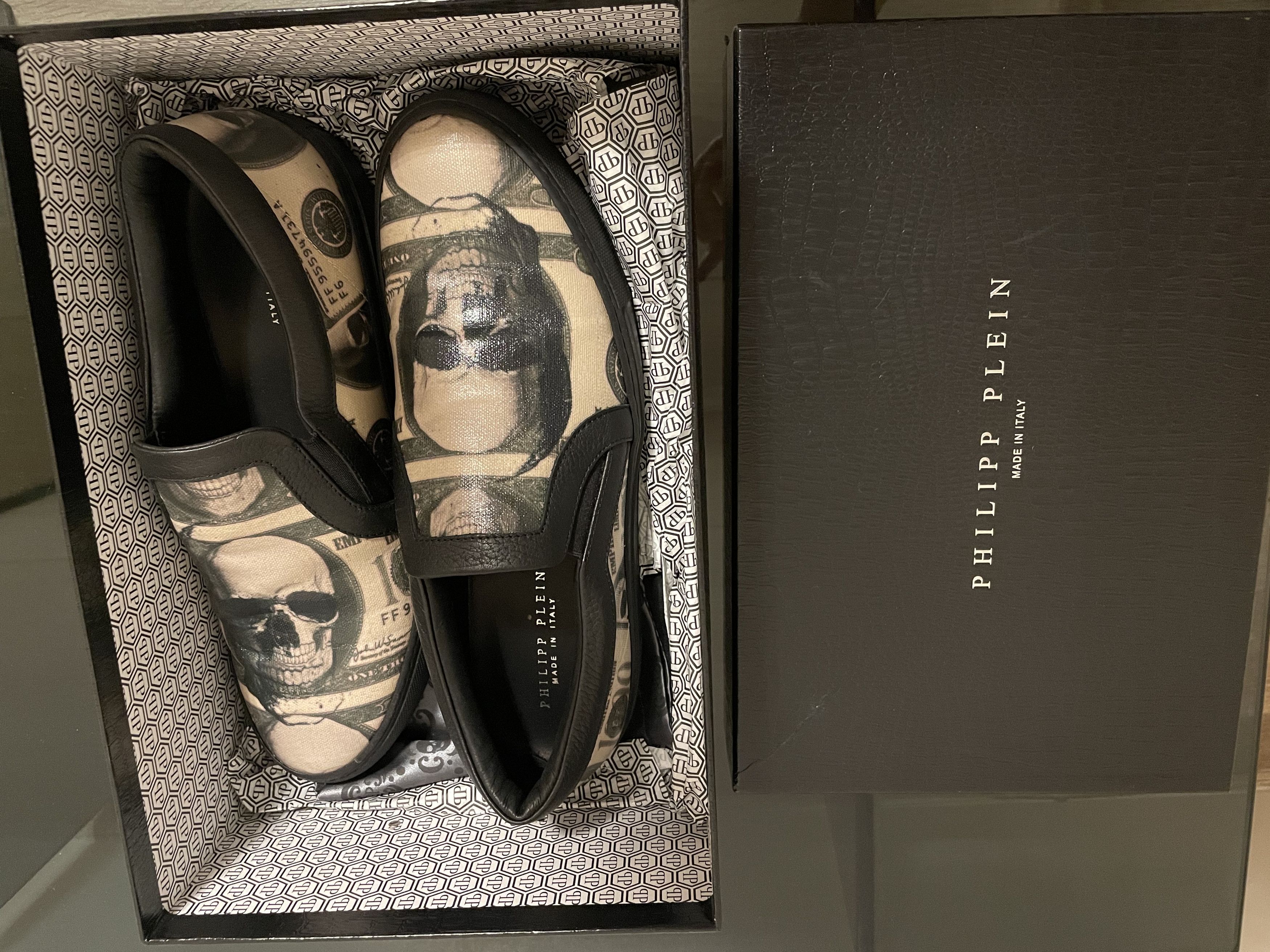 Philipp Plein Philipp Plein Skull Dollar Loafers (Signed) Size US 10 / EU 43 - 1 Thumbnail