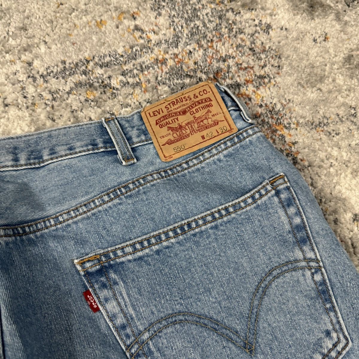 JNCO × Levi's × Vintage Vintage y2k Levi’s 550 baggy wide leg light wash jeans Size US 42 / EU 58 - 3 Thumbnail