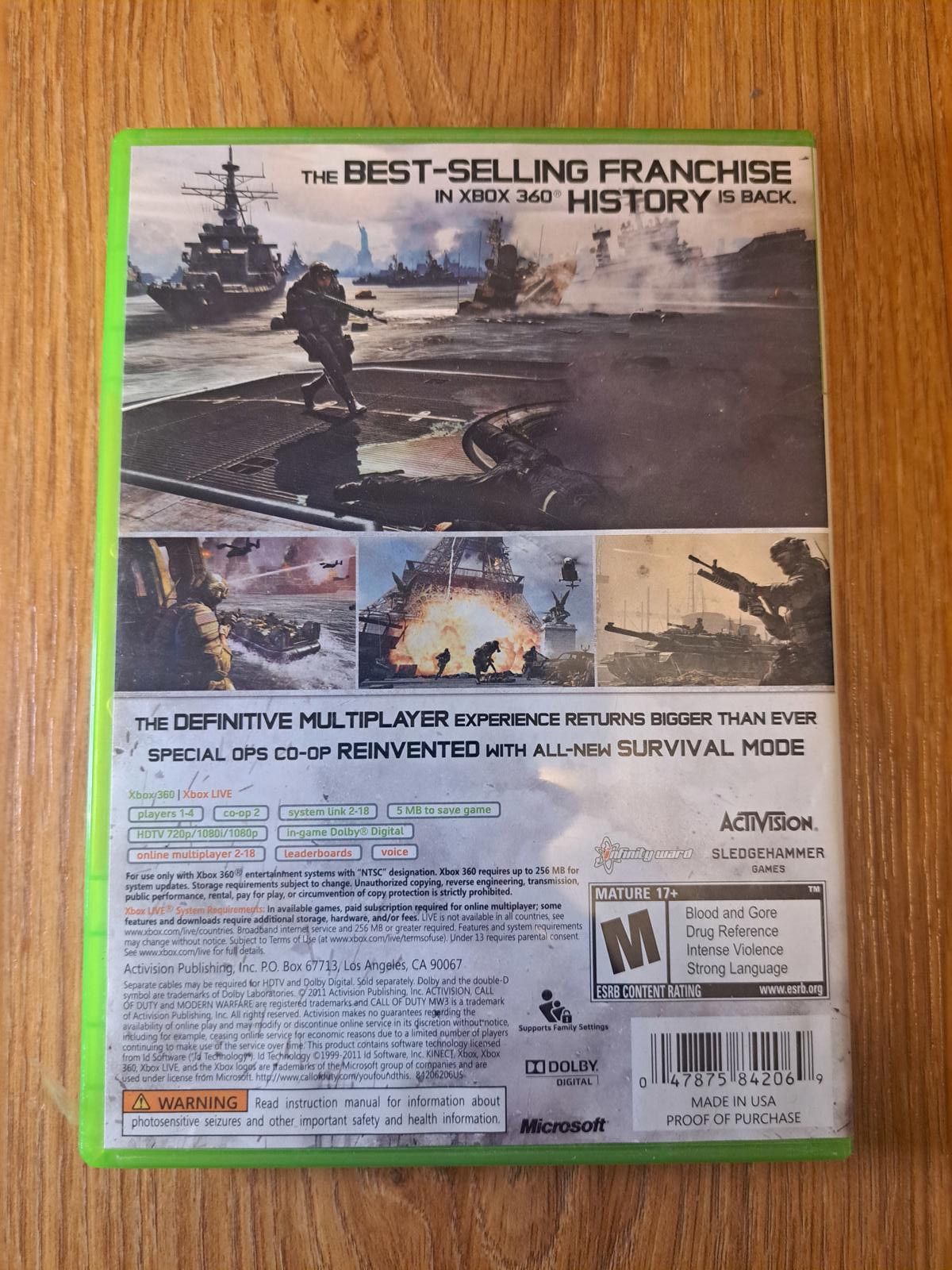 Other Call of Duty Modern Warfare 3 Xbox 360 Video Game Size ONE SIZE - 2 Thumbnail