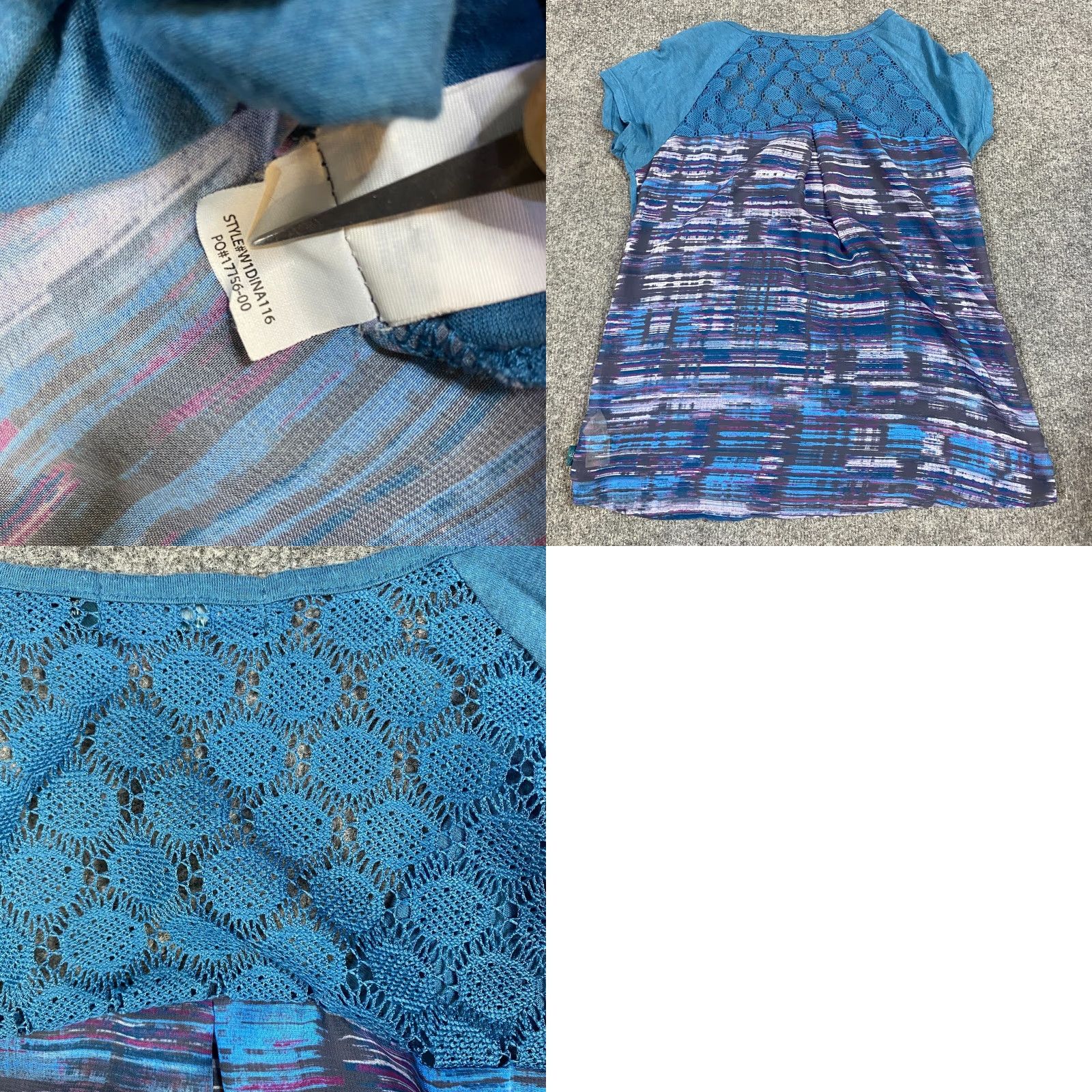 Prana prAna Dina Top T-Shirt Blue S Cotton Blend USA Made Womens Shirt Short Sleeve Boat Neck Size S / US 4 / IT 40 - 8 Thumbnail