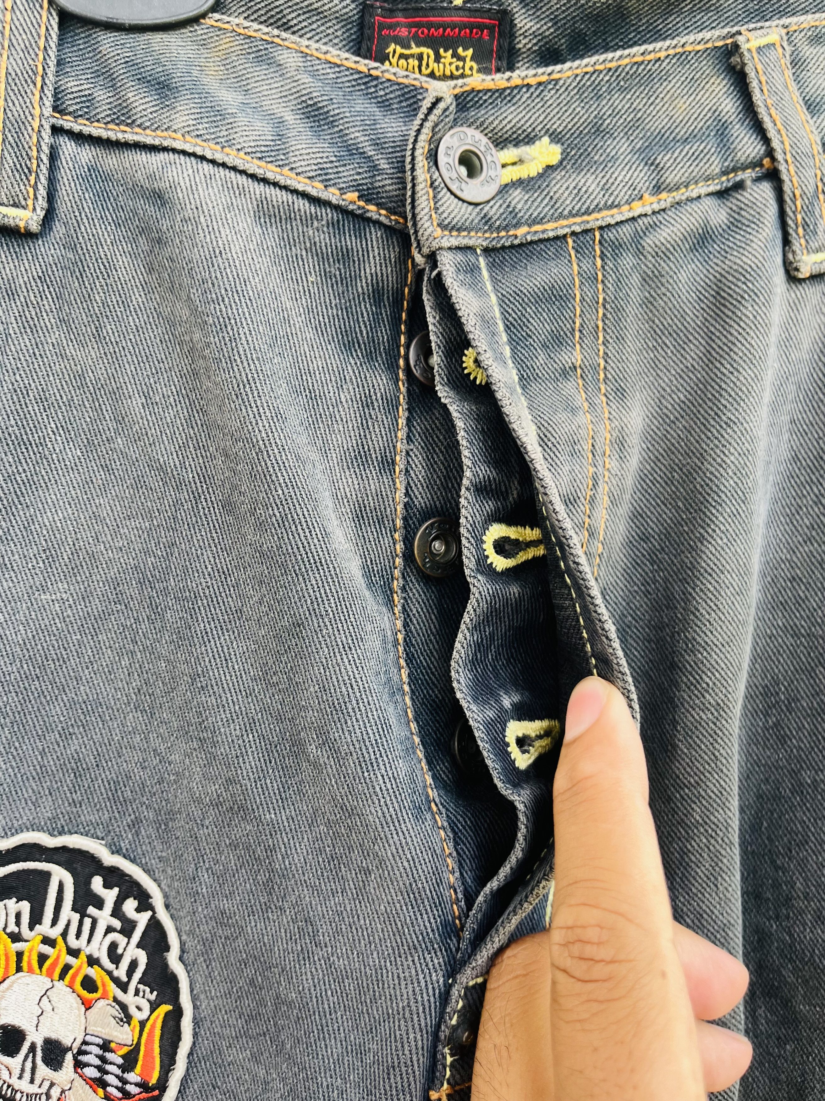 Japanese Brand × Von Dutch Vintage Von Dutch Patches Skull Streetwear Fashion Style Size US 38 / EU 54 - 8 Thumbnail