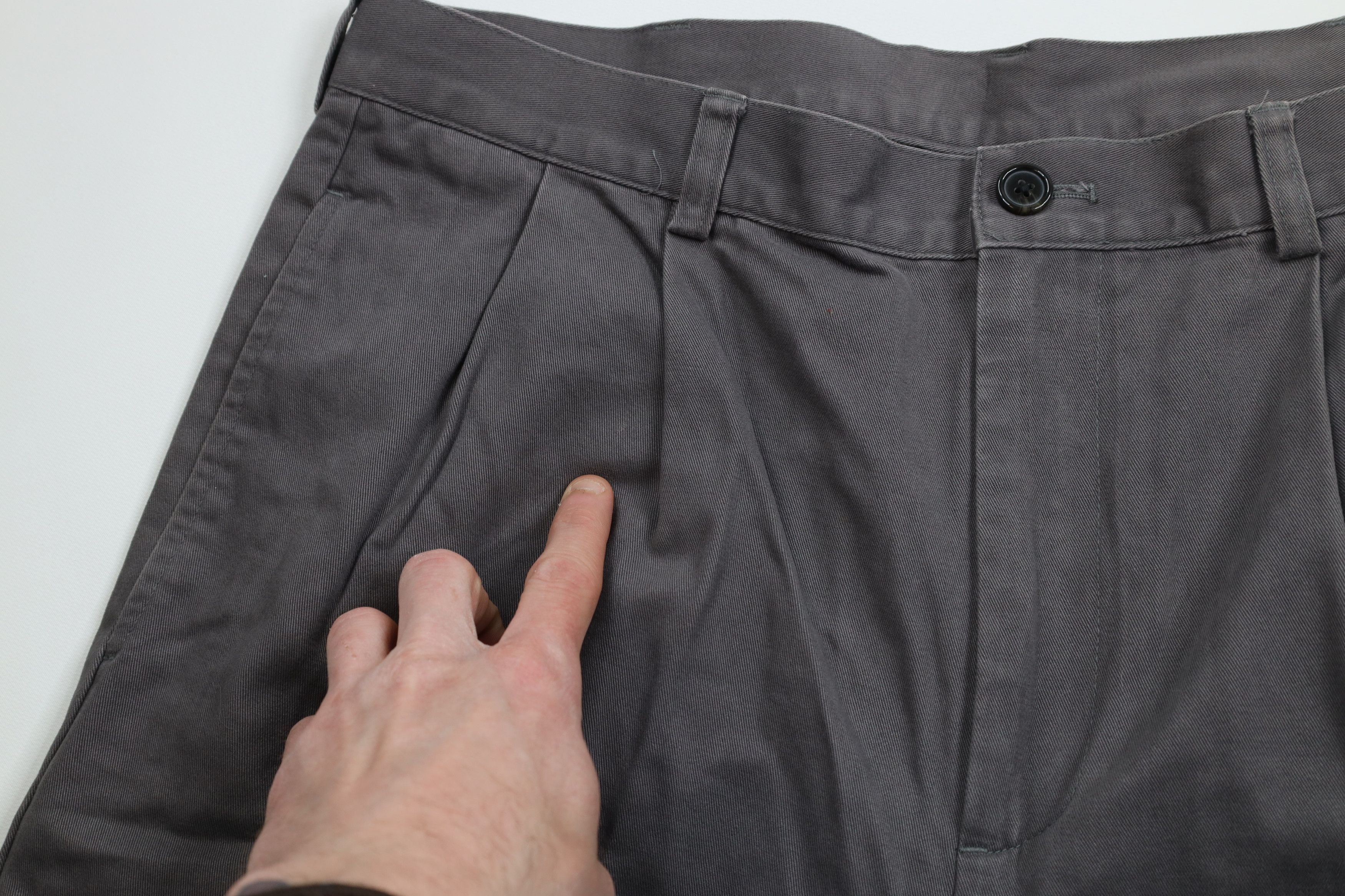 Brooks Brothers × Vintage Vintage Brooks Brothers Cuffed Wide Leg Chino Pants Gray Size US 35 - 5 Thumbnail