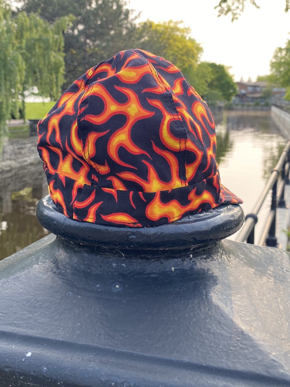 Vintage 🔥 Vintage Flame Racing Cap – Made in USA – 90s Y2K Style Size ONE SIZE - 3 Thumbnail
