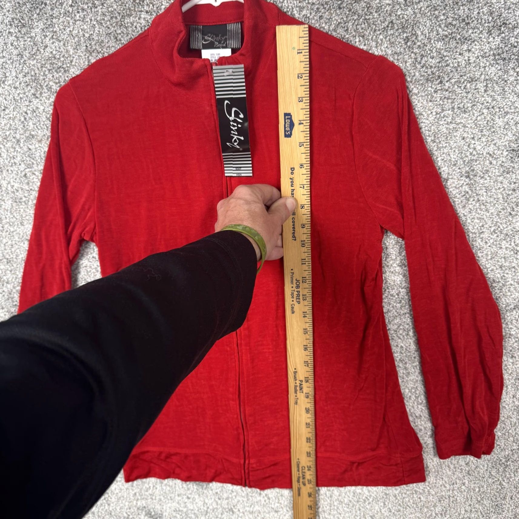 J Brand VINTAGE Slinky Brand Shirt XS Mock Neck Full Zip Stretch Layering Made USA Size XS / US 0-2 / IT 36-38 - 2 Thumbnail