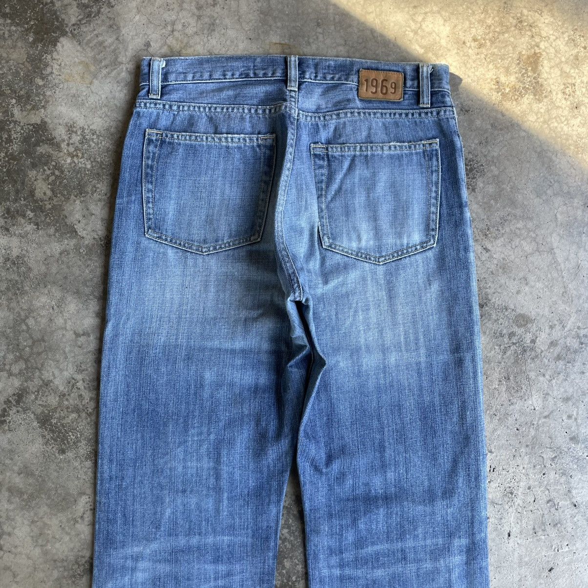 Gap 🔥Vintage Gap Stoned Washed Straight Cut Distress Denim Jeans Size US 31 - 5 Thumbnail