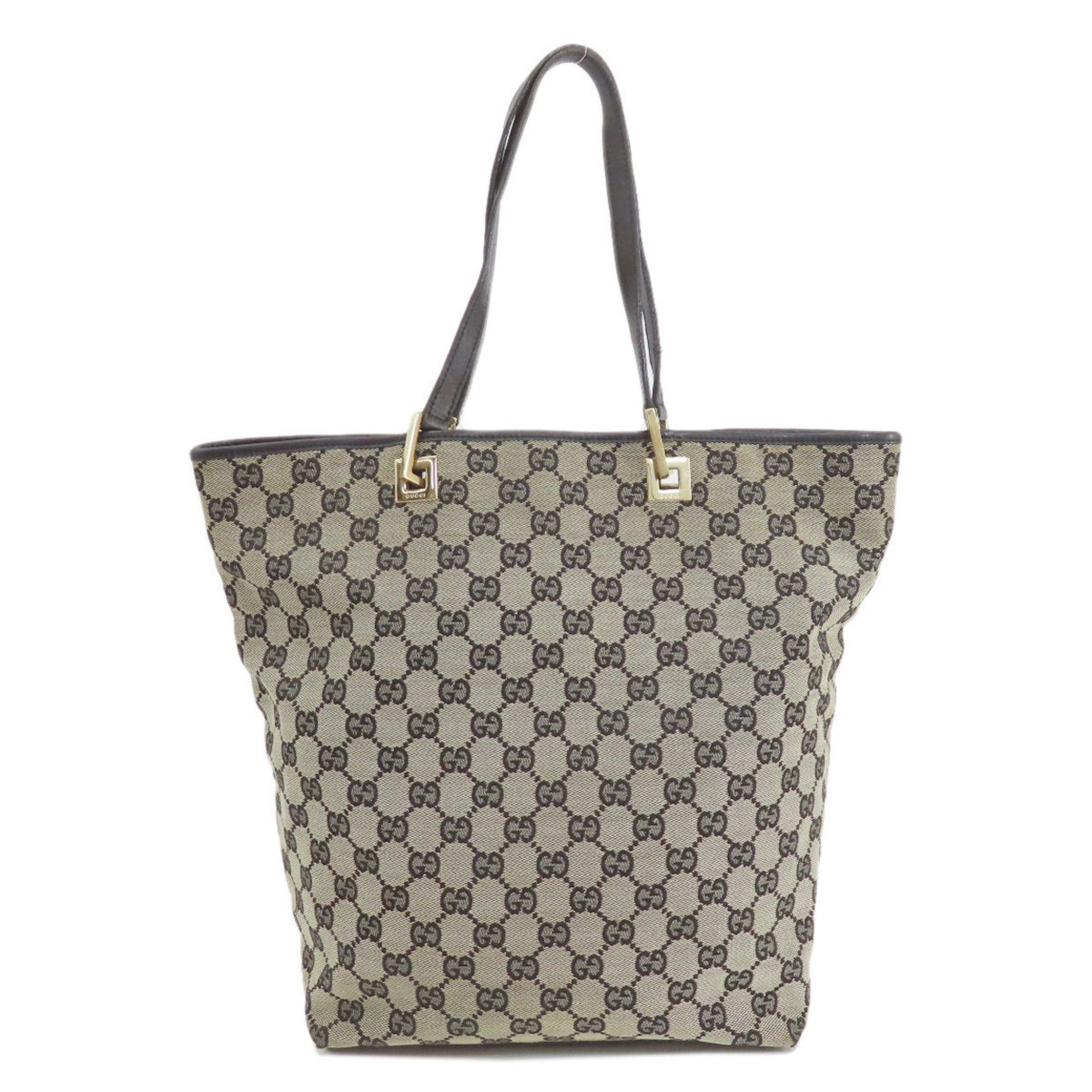 image of Gucci 002-1098 GG Pattern Tote Bag Canvas For Women Gucci in Black